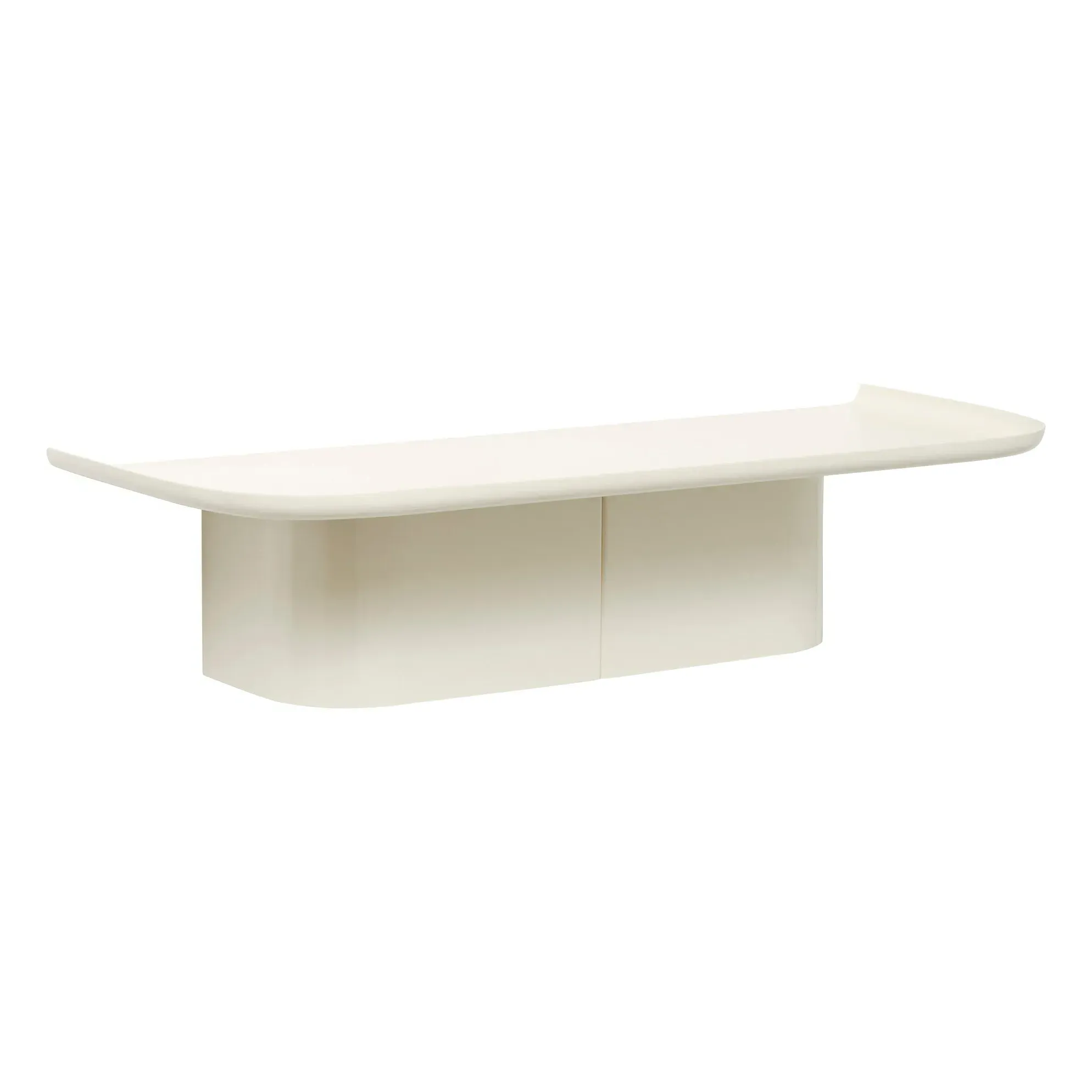 Korpus Wall Shelf with Hooks - Cream, Aluminium product
