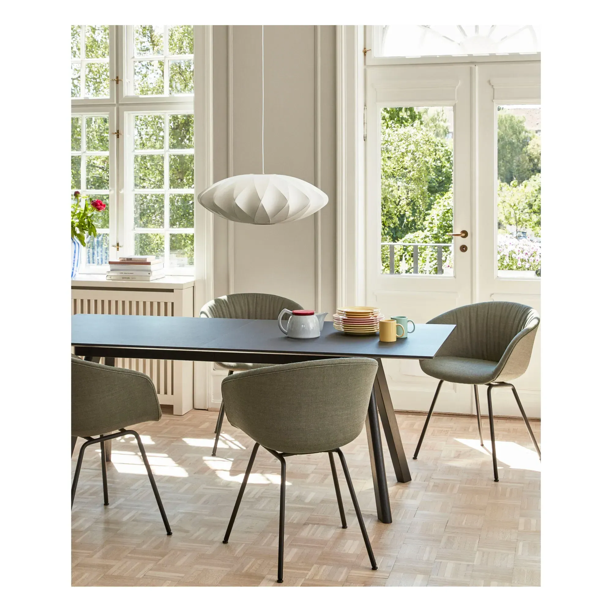 Nelson Saucer Pendant Light - Ivory, Steel alternate view