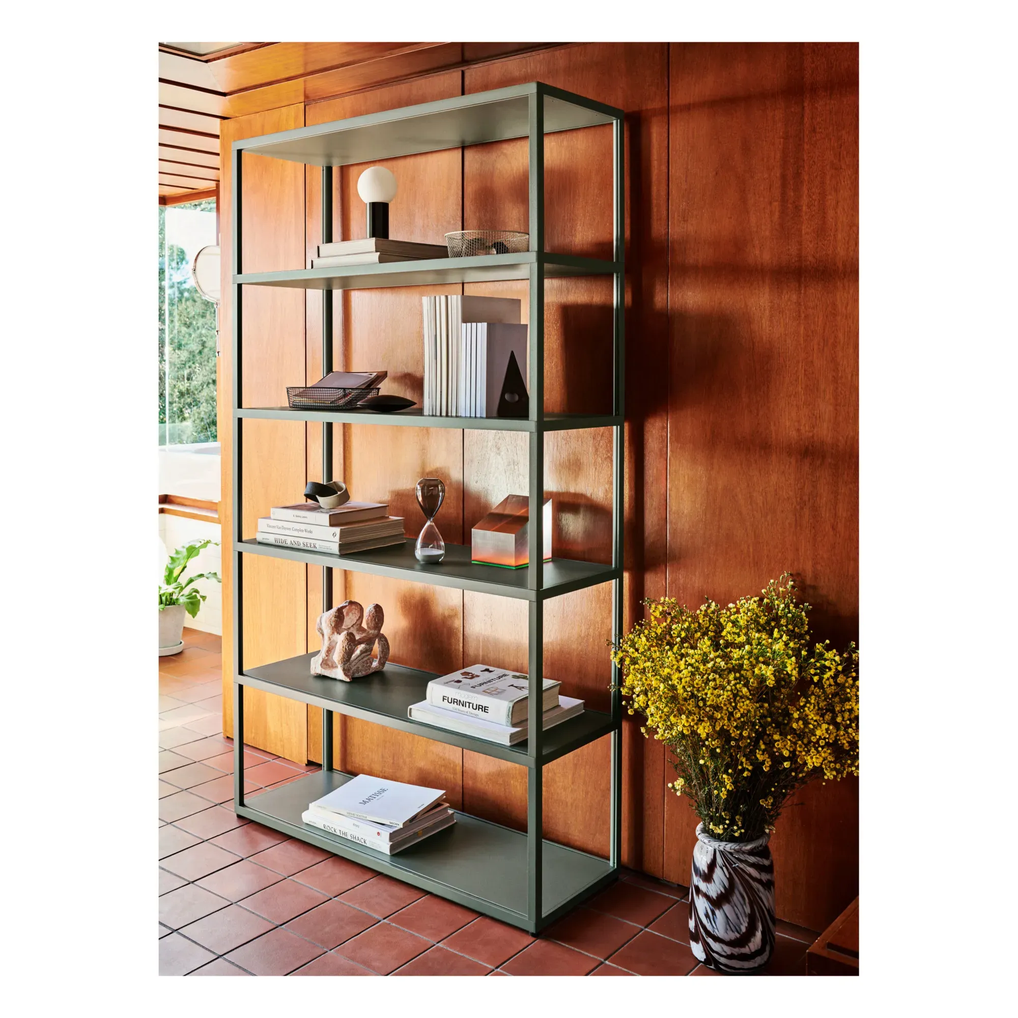 New Order 501 6-Shelf Bookcase - Verdigris, Aluminium alternate view