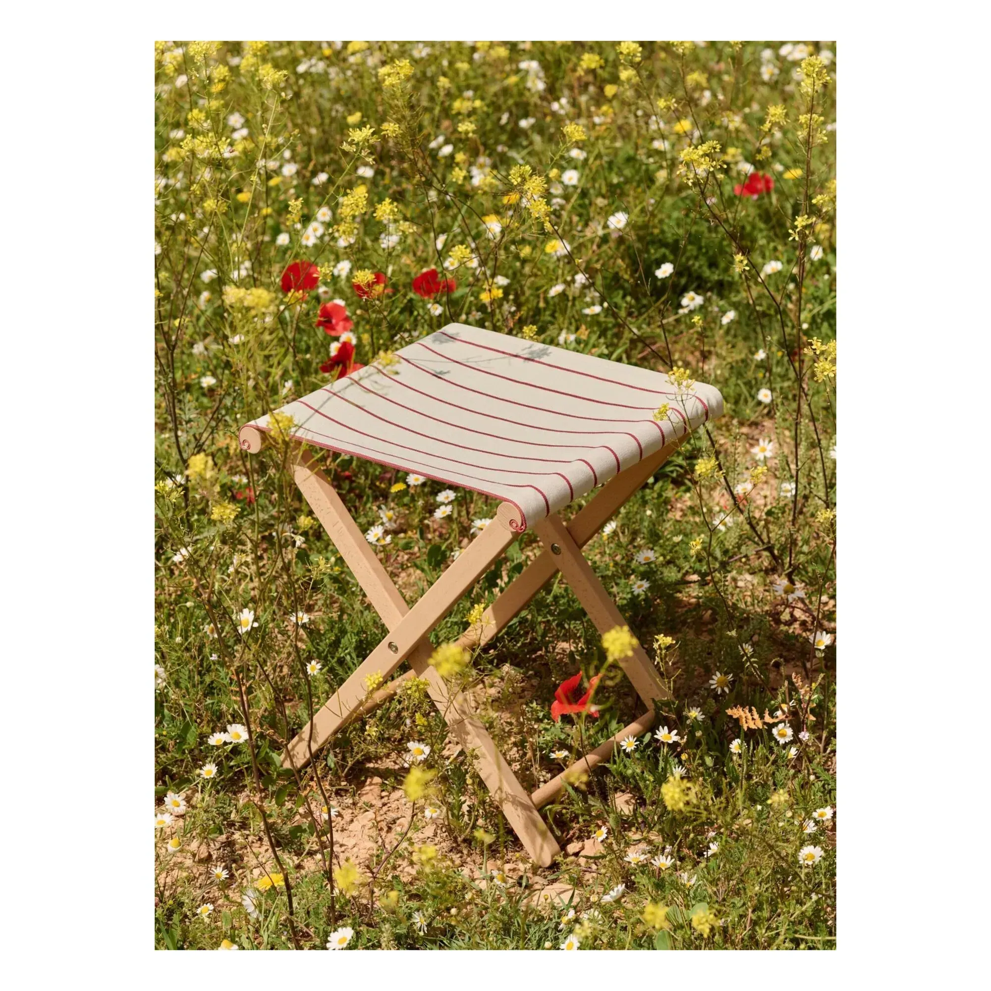 Outdoor Market by Jasper Morrison Folding Stool - Beige, Beech alternate view