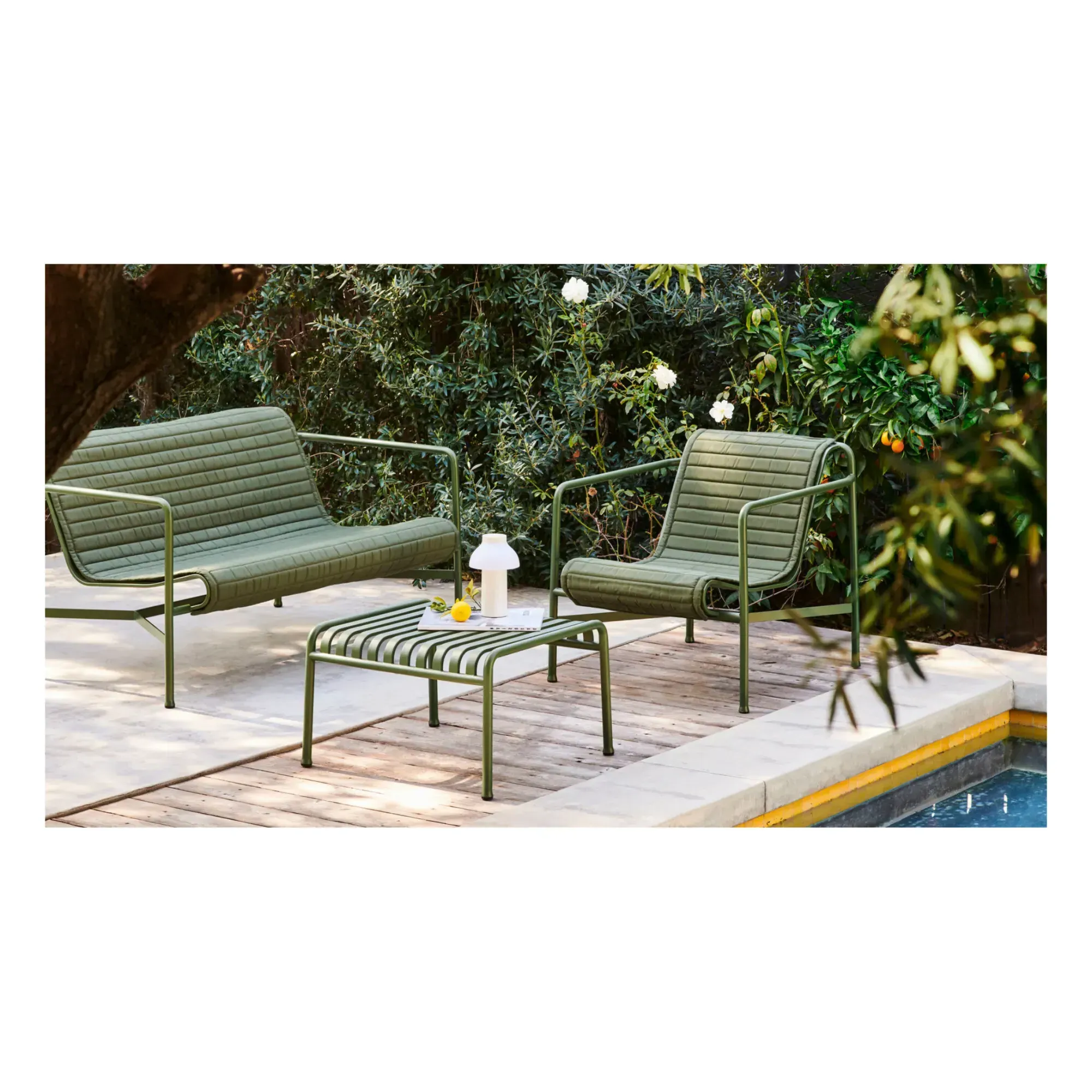 Palissade Side Table by Ronan & Erwan Bouroullec - Olive Green, Steel alternate view