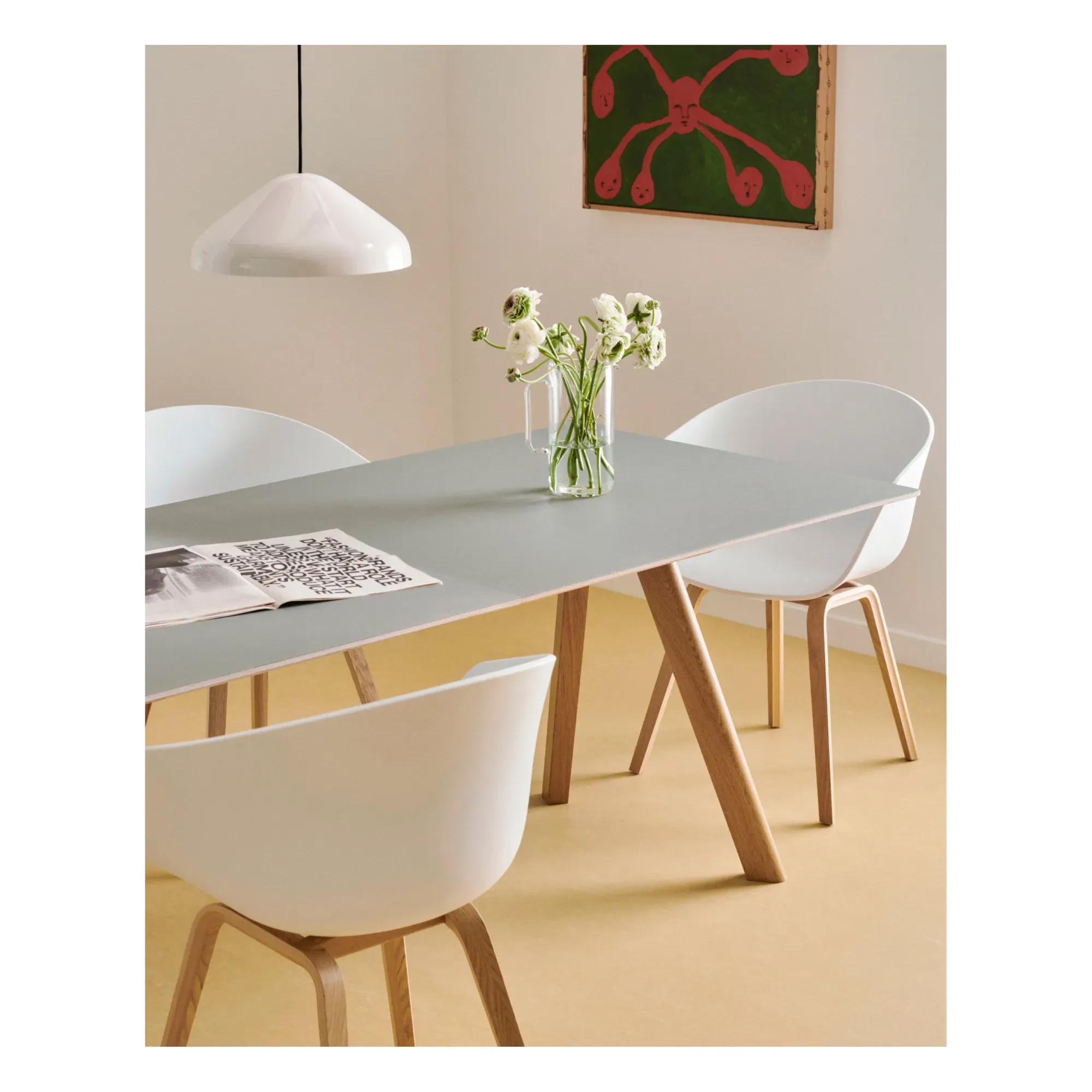 Pao Pendant Light - Cream, Steel alternate view