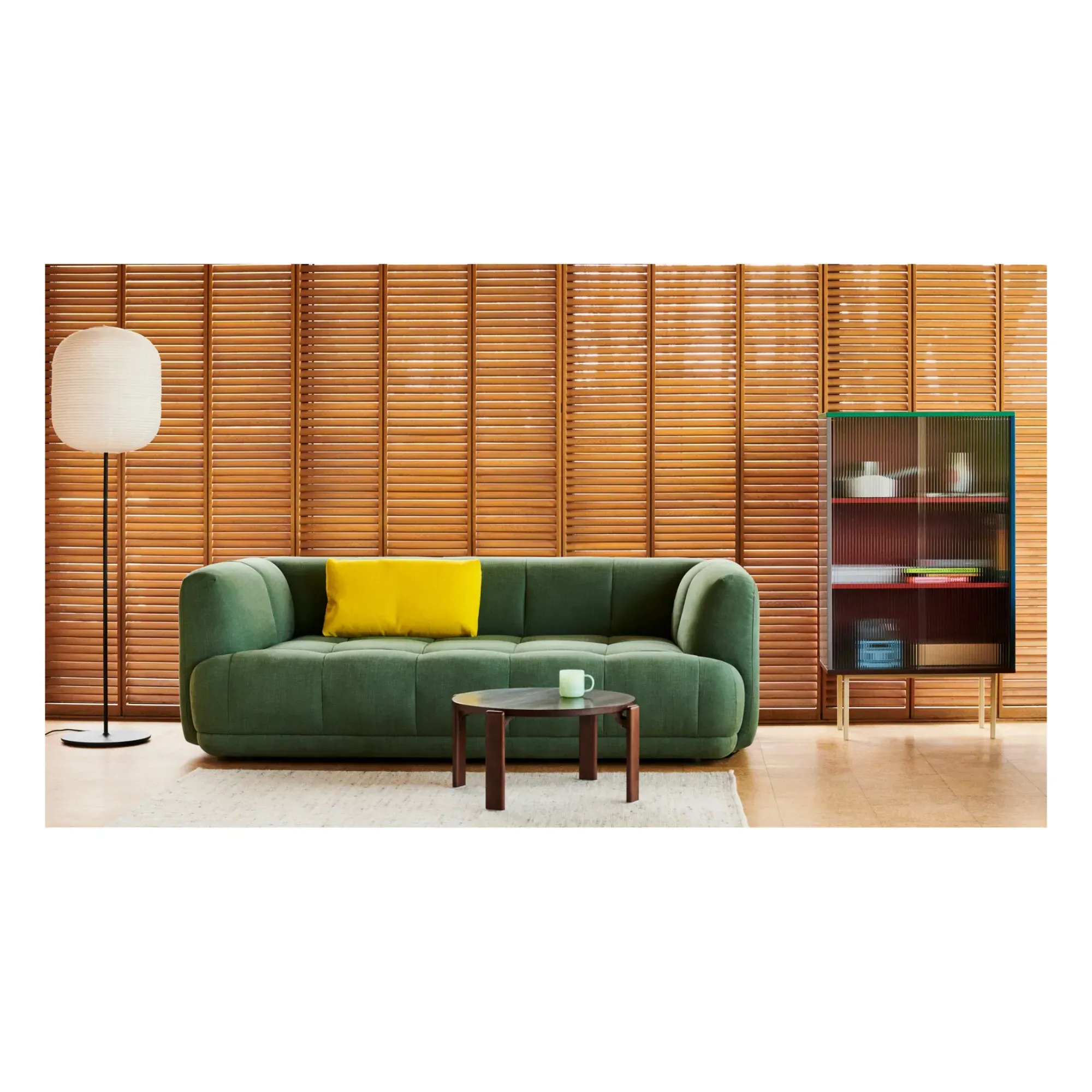 Quilton 2-Seater Sofa - Khaki, Cotton Linen alternate view