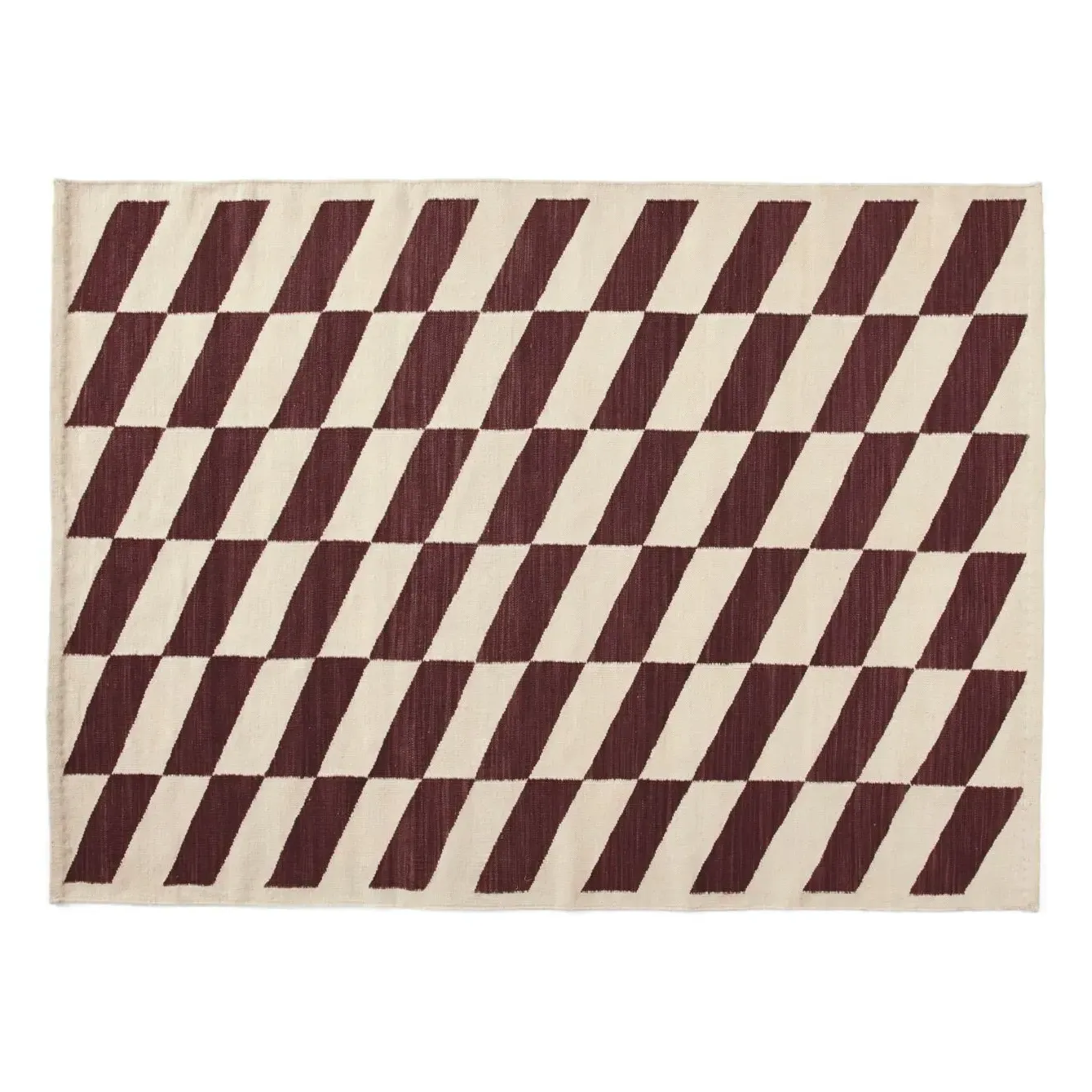 Shift Kelim Rug - Burgundy, Wool product