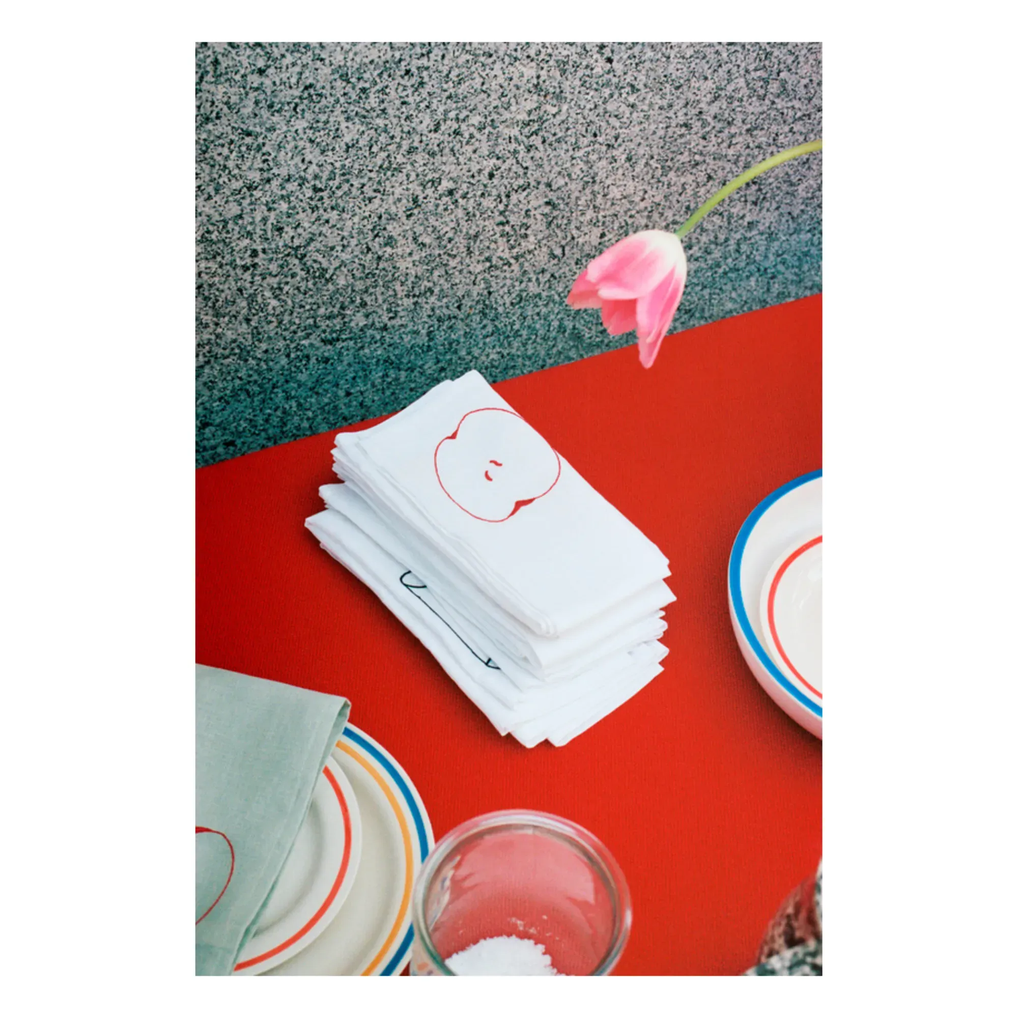 Sobremesa Napkins Set of 4 - White, Linen Cotton alternate view
