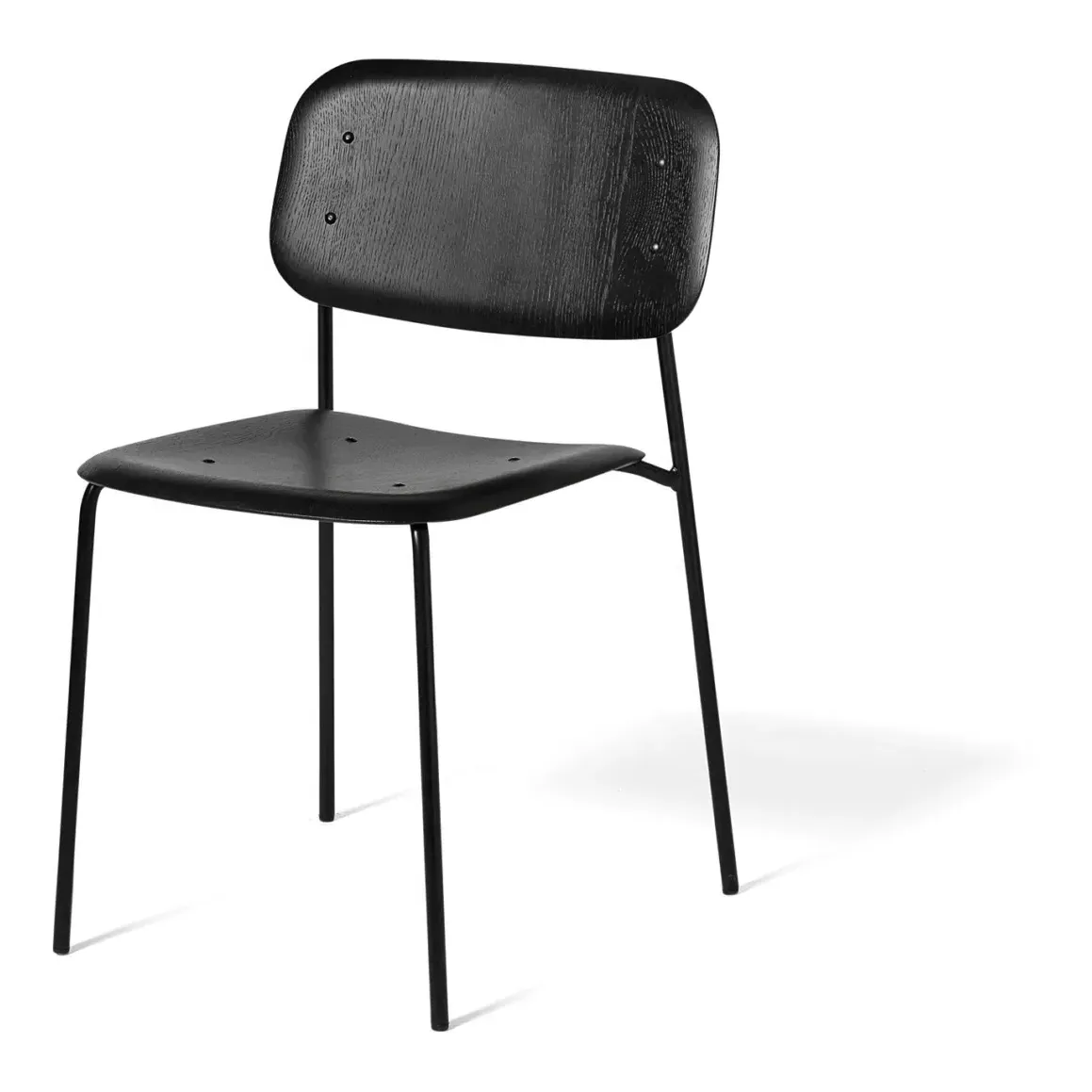 Soft Edge Wooden Chair - Black, Oak Plywood product