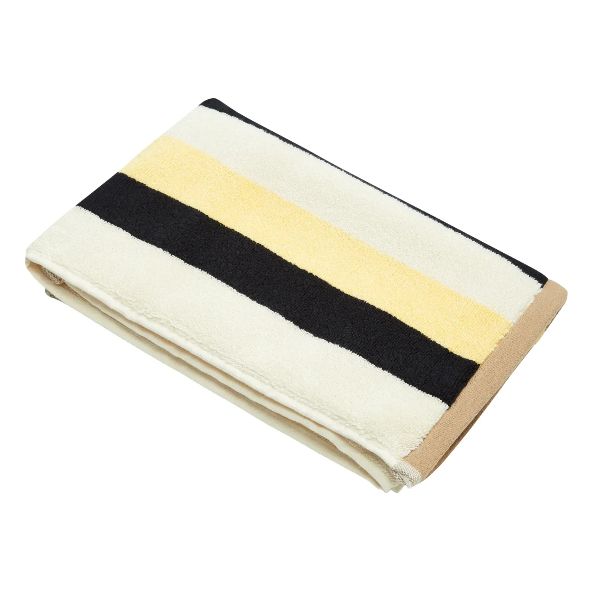 Stripe Print Bath Mat - Yellow, Cotton alternate view