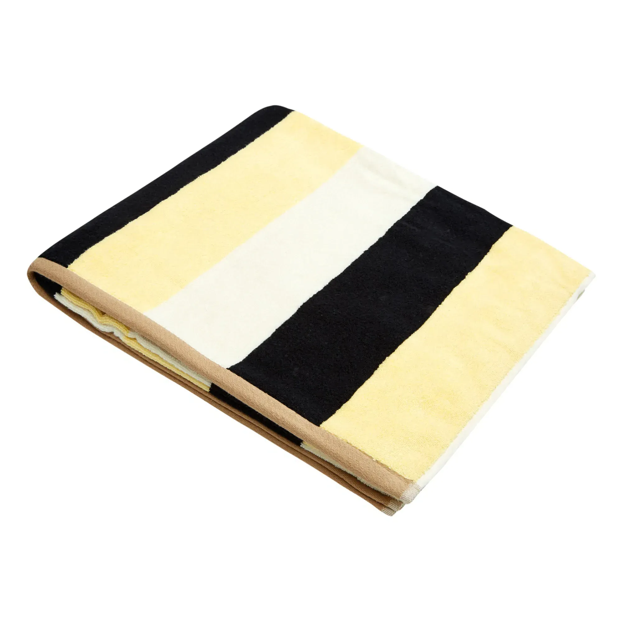 Stripe Print Bath Towel - Yellow, Cotton alternate view