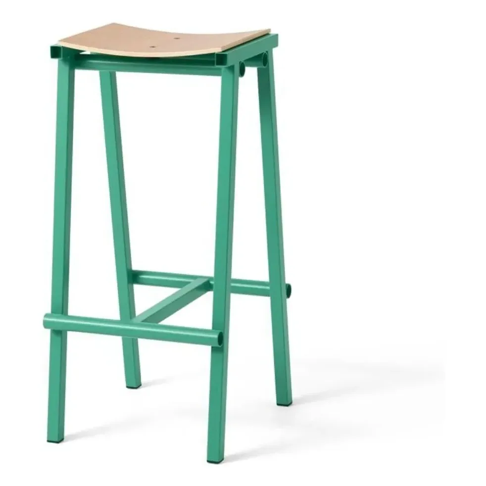 Taburete 8 Bar Stool by Marc Morro 75cm - Green, Oak & Steel product