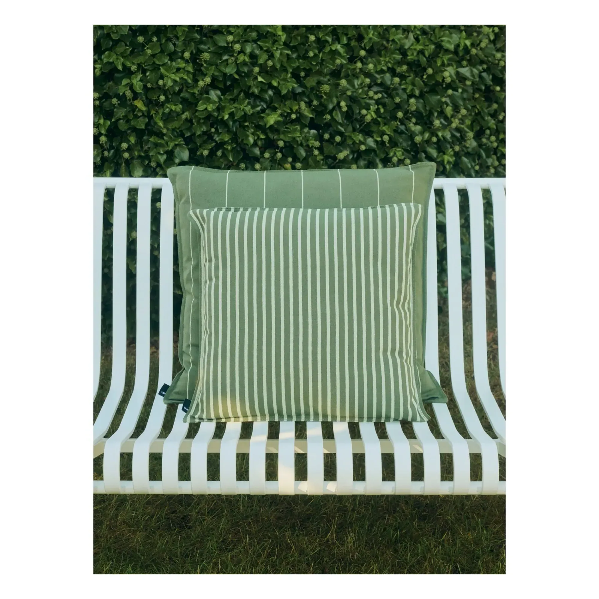 Terrazza Outdoor Striped Cushion - Olive, Recycled Polyester alternate view