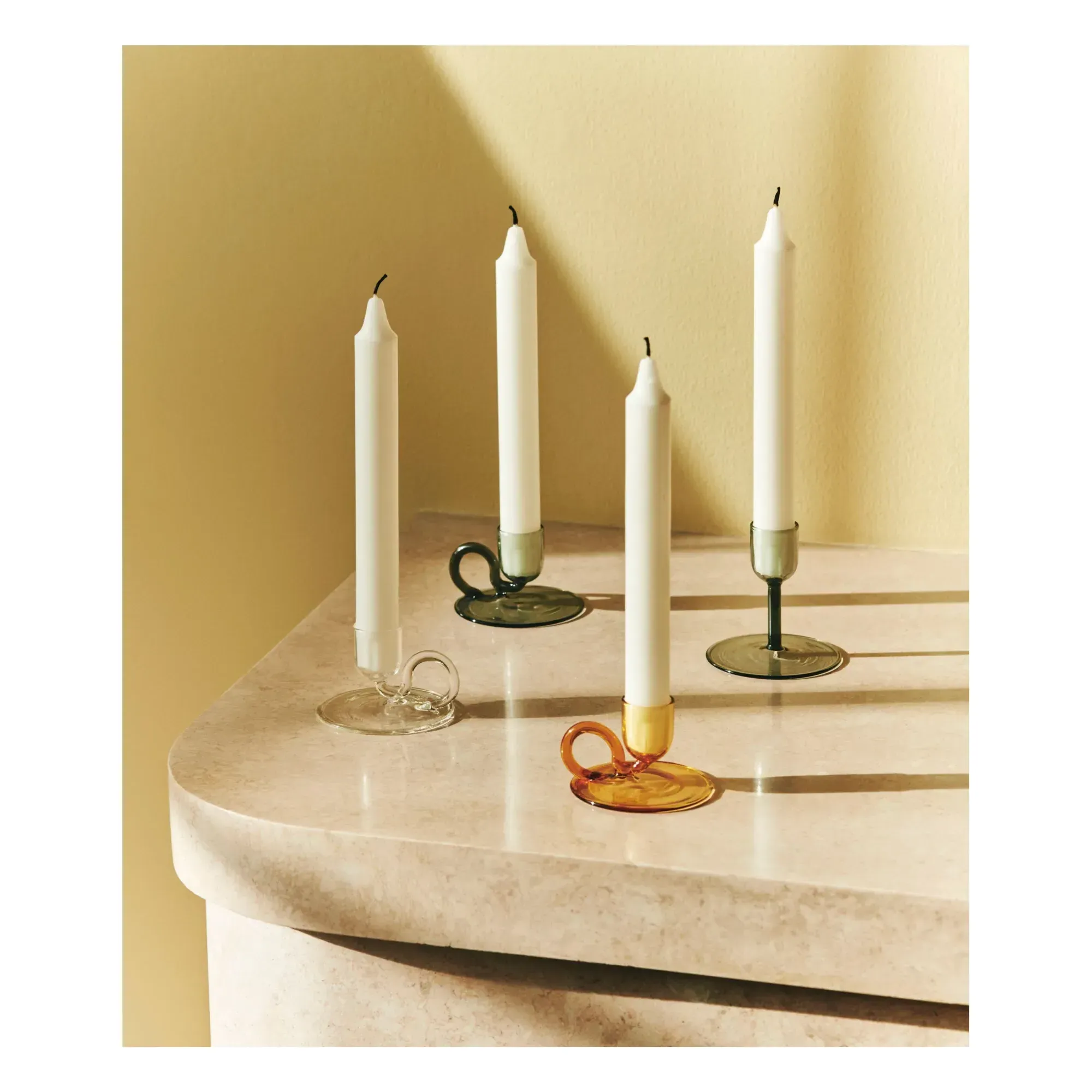 Tiny Candleholder by Nikolaj Mentze - Grey, Borosilicate Glass alternate view