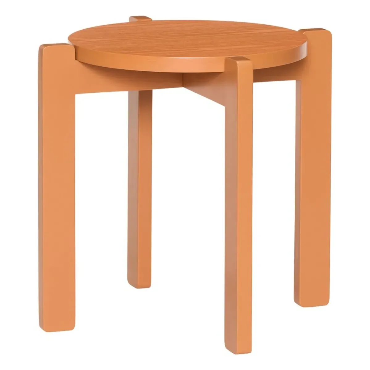 Always Stool Stackable - Orange, Oak Veneer product