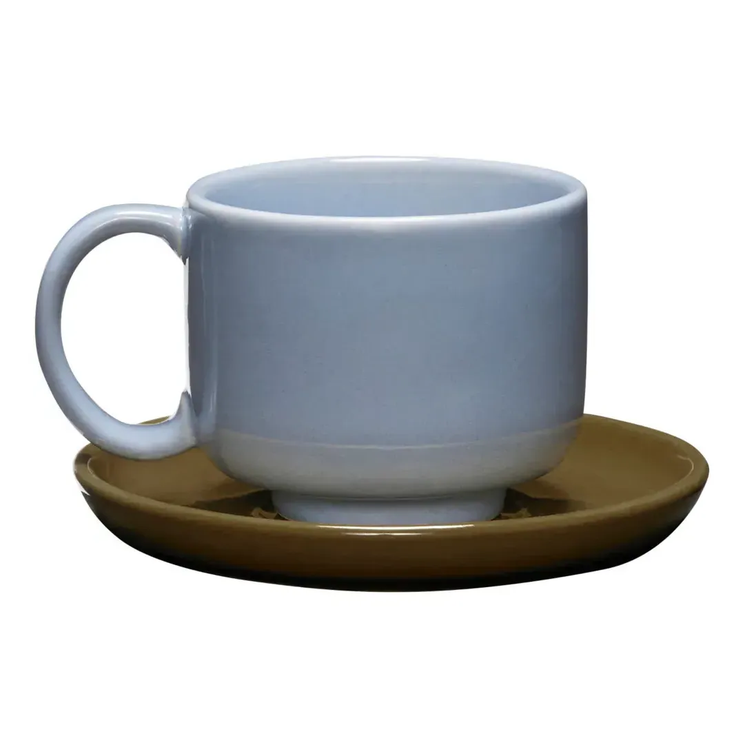 Amare Cup and Saucer - Light Blue, Stone Powder product
