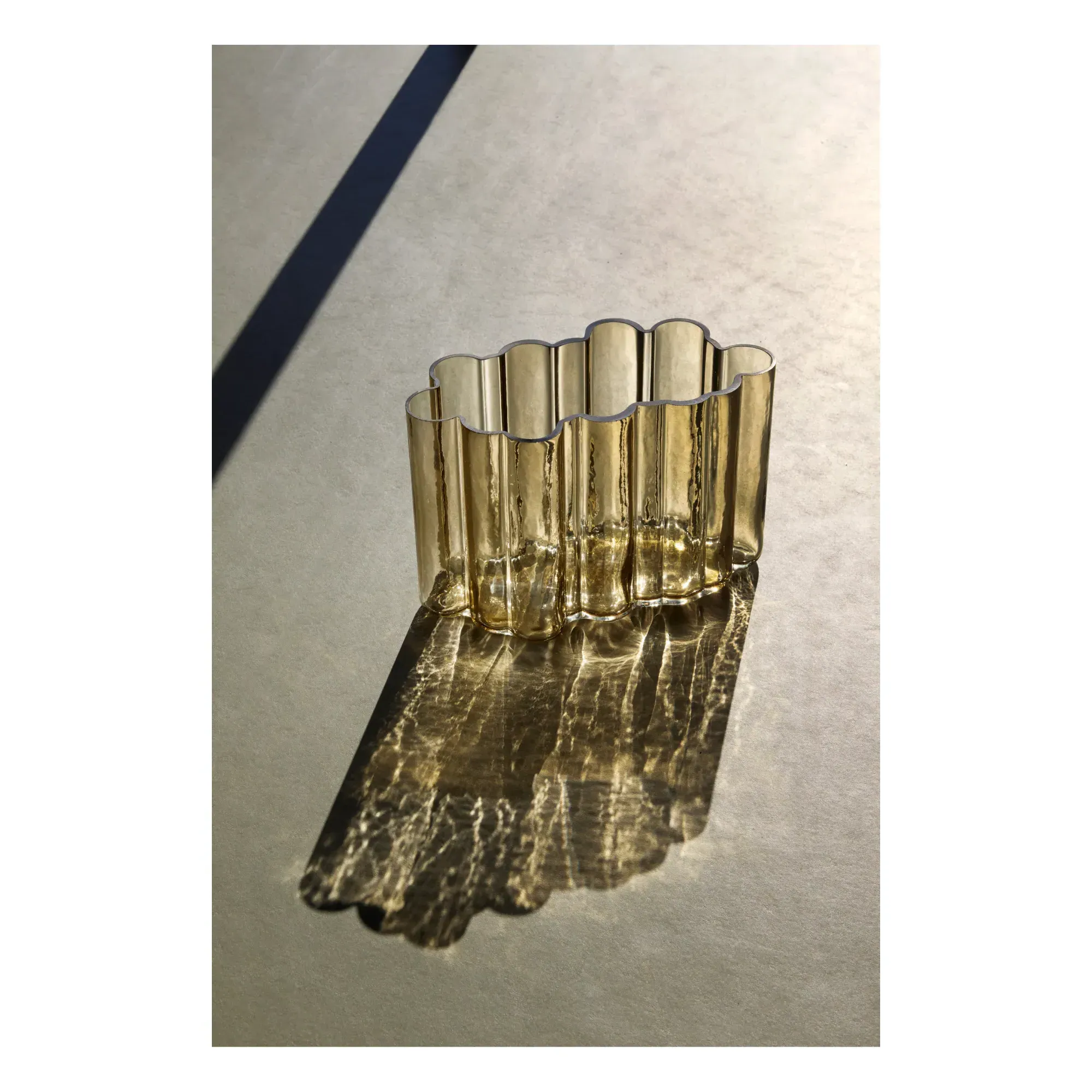 Amber Hand Blown Glass Vase - Amber alternate view