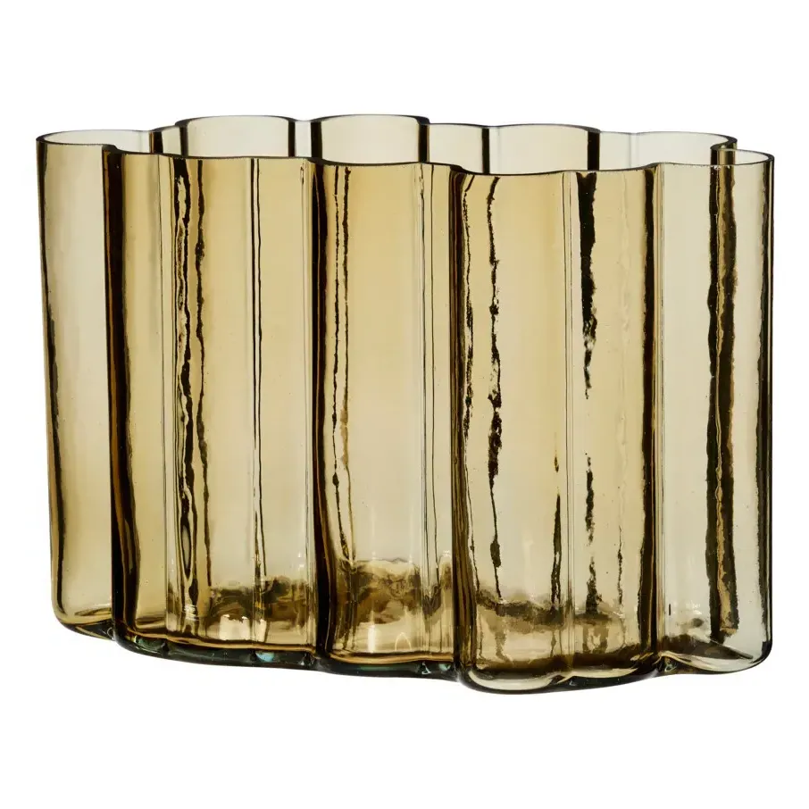 Amber Hand Blown Glass Vase - Amber product