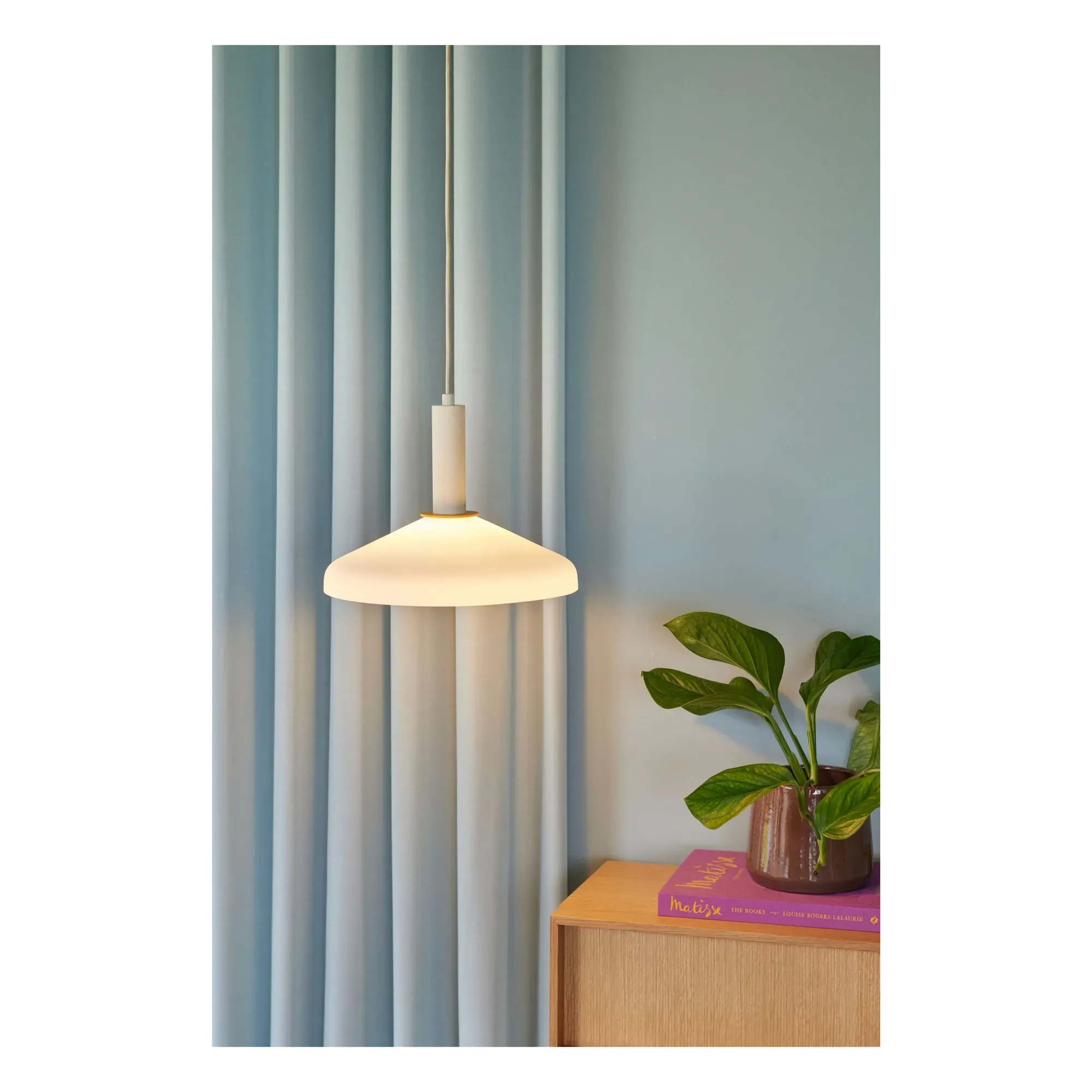 Apollo Suspension Lamp - Beige, Glass alternate view