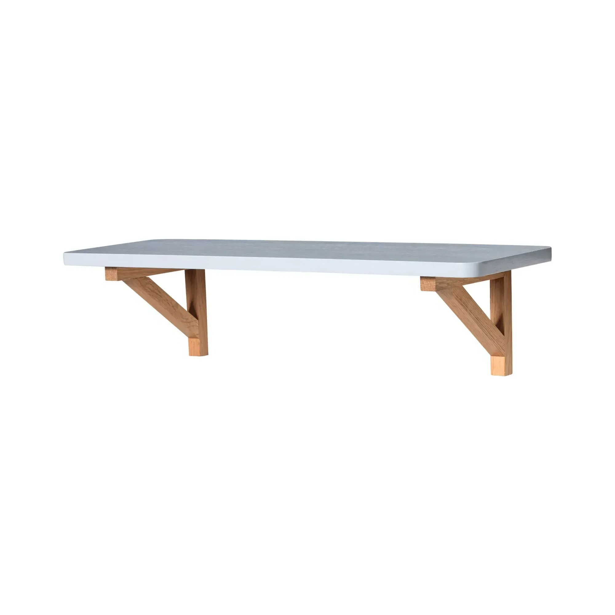 Arki Wall Shelf - Light Grey, Oak Wood product