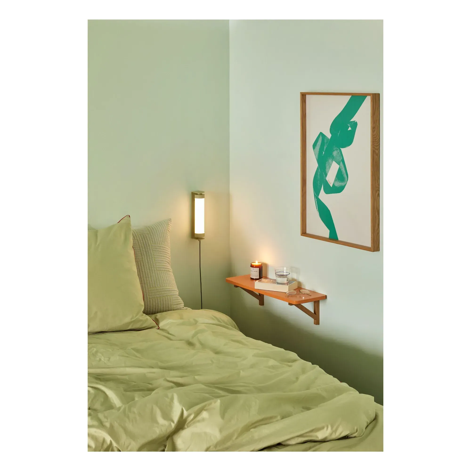 Arki Wall Shelf - Orange, Oak alternate view