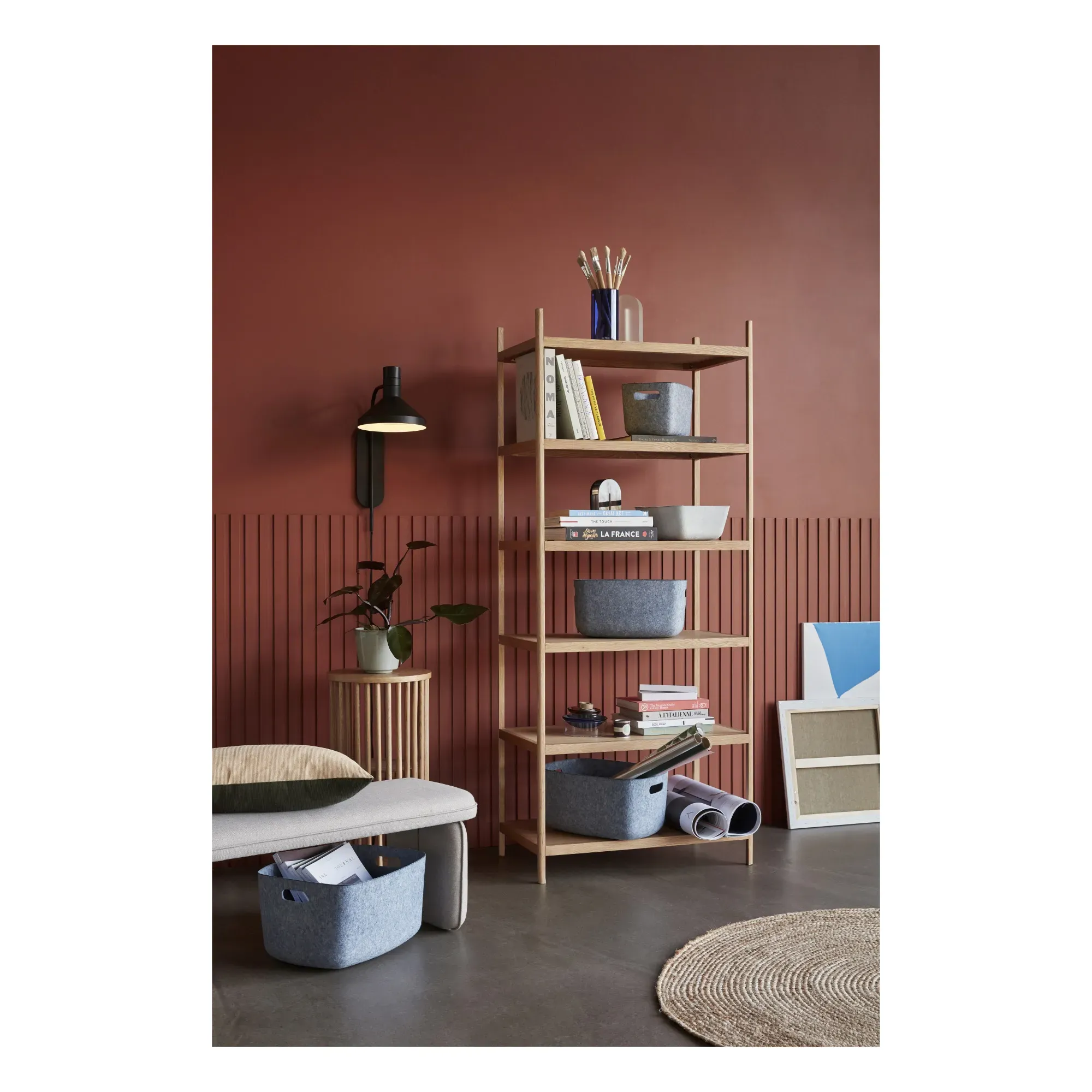 FSC Oak 6-Shelf Storage Unit - Oak alternate view