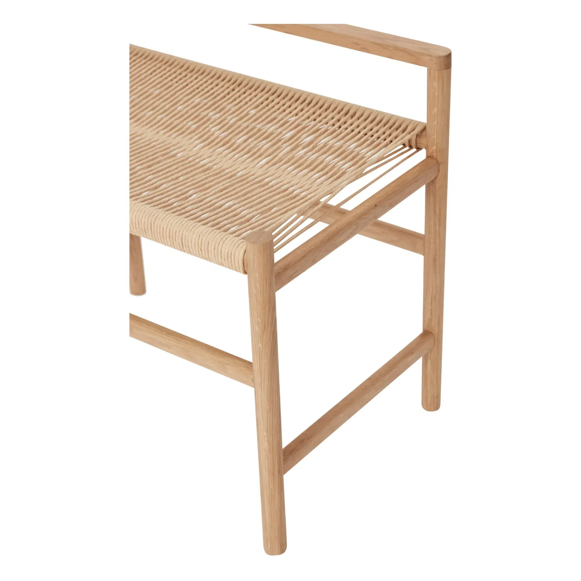 FSC Oak and Rope Bench - Oak alternate view