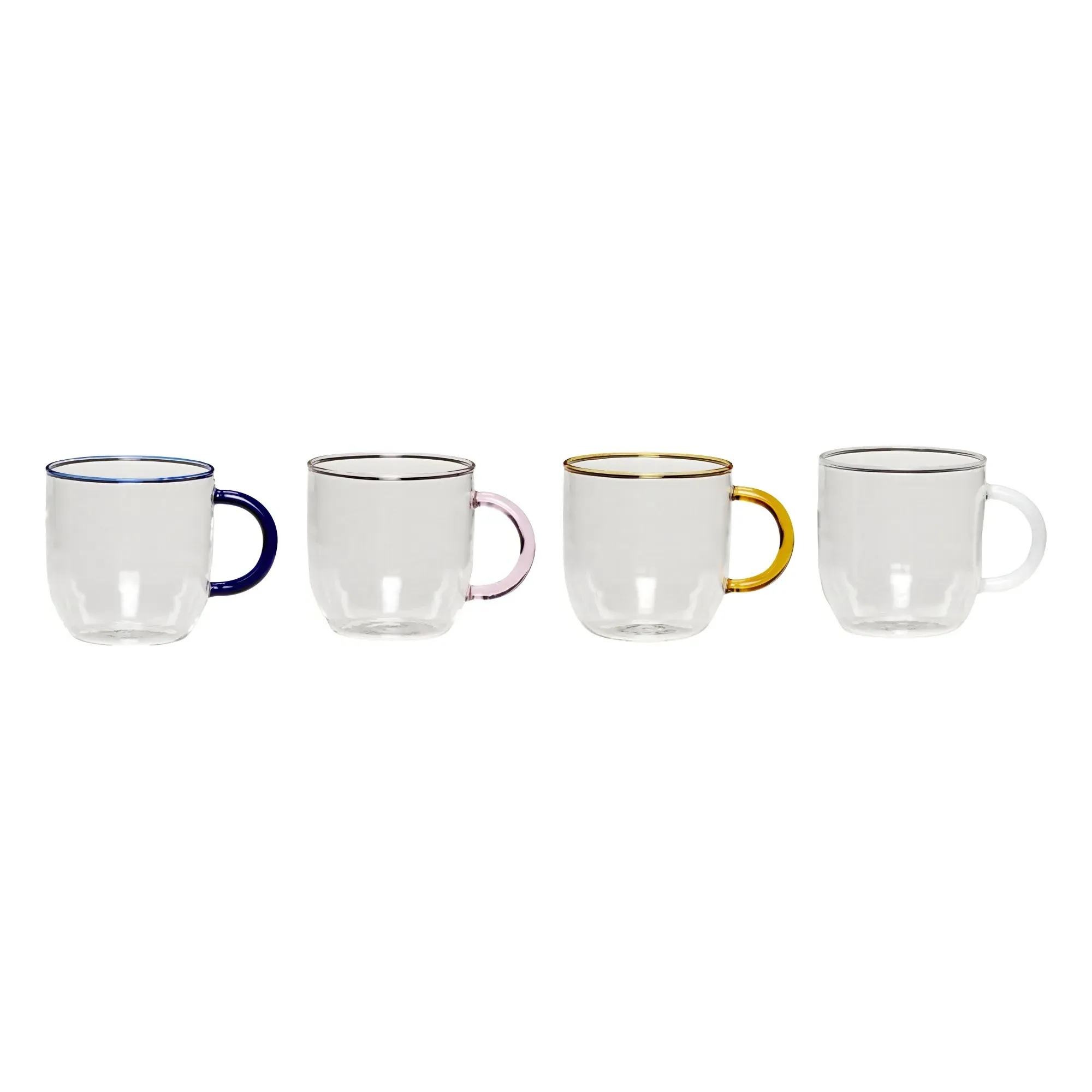 Glass Mugs Set of 4 - Transparent, Glass product