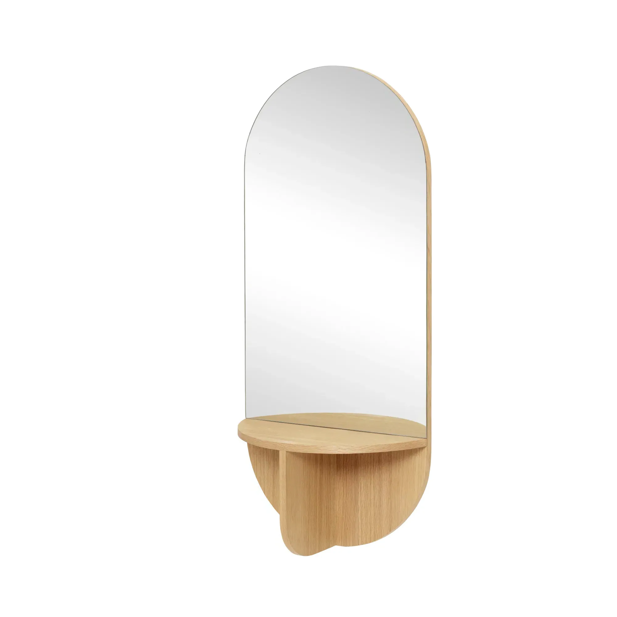 Large Mirror with FSC Oak Shelf - Oak product
