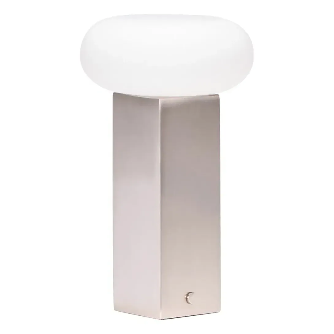 Low Portable Lamp - Silver, Glass, Iron product