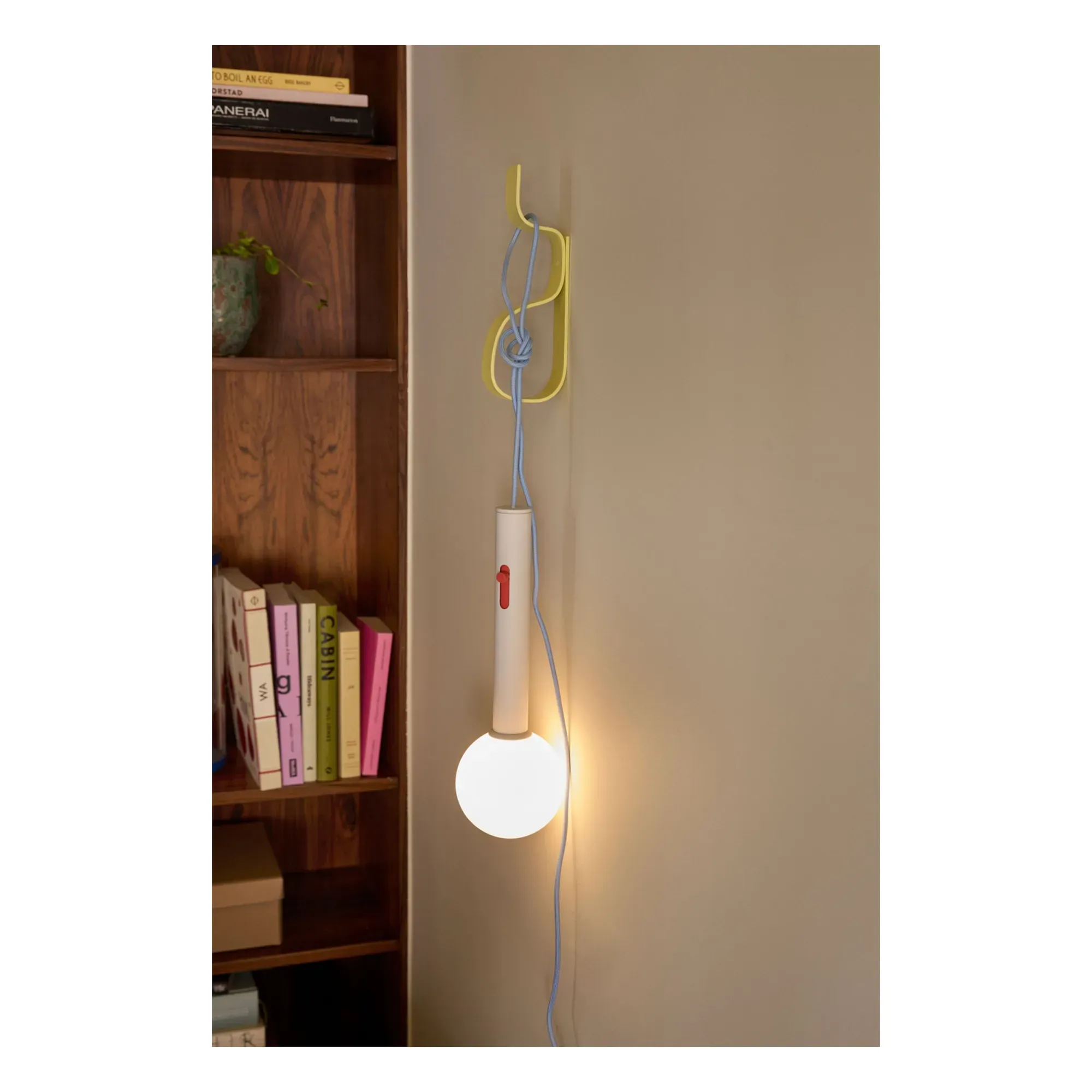Nami Dual-Loop Coat Hook - Yellow, Iron alternate view