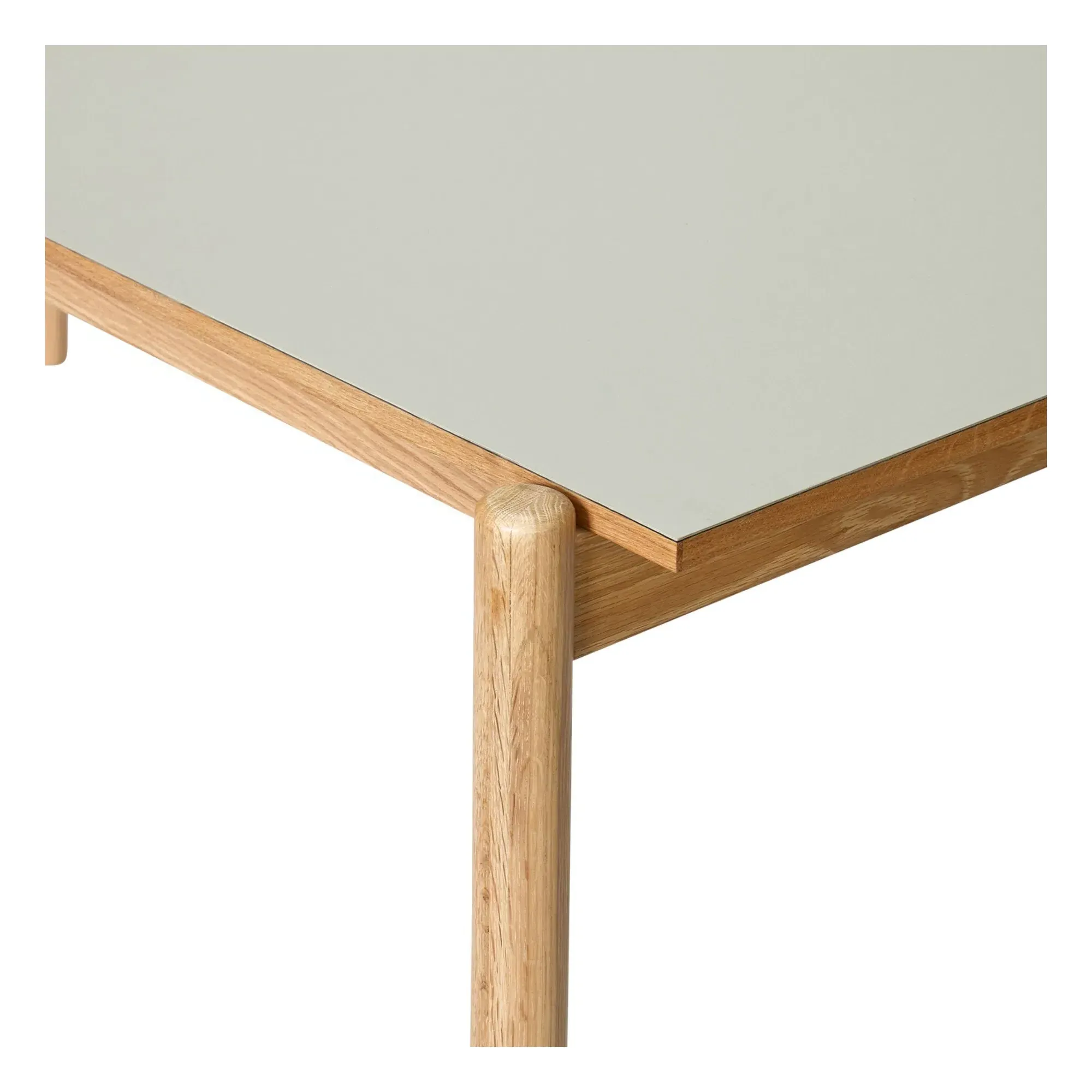 Oblique Desk - Light Grey, Linoleum & Oak alternate view