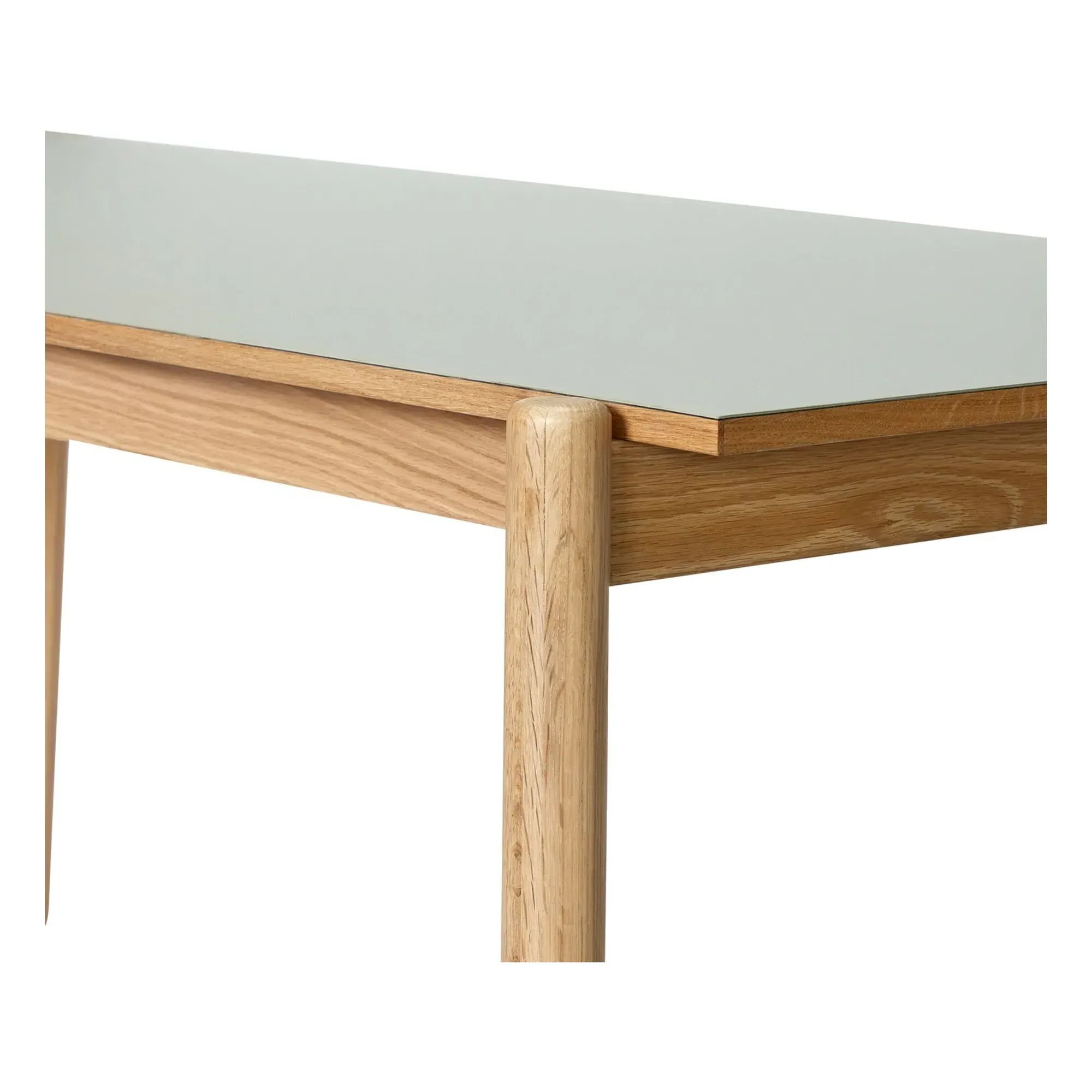 Oblique Desk - Light Grey, Linoleum & Oak product
