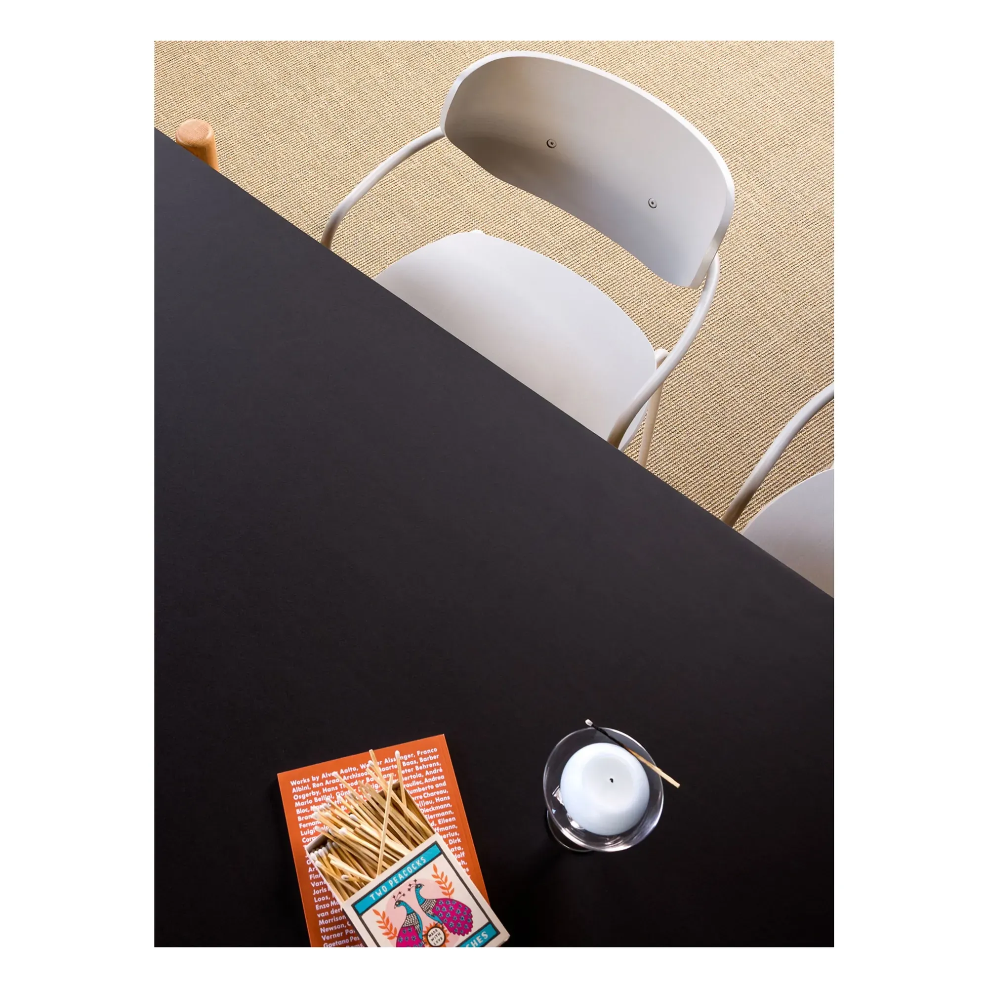 Oblique Dining Table - Black, Linoleum alternate view