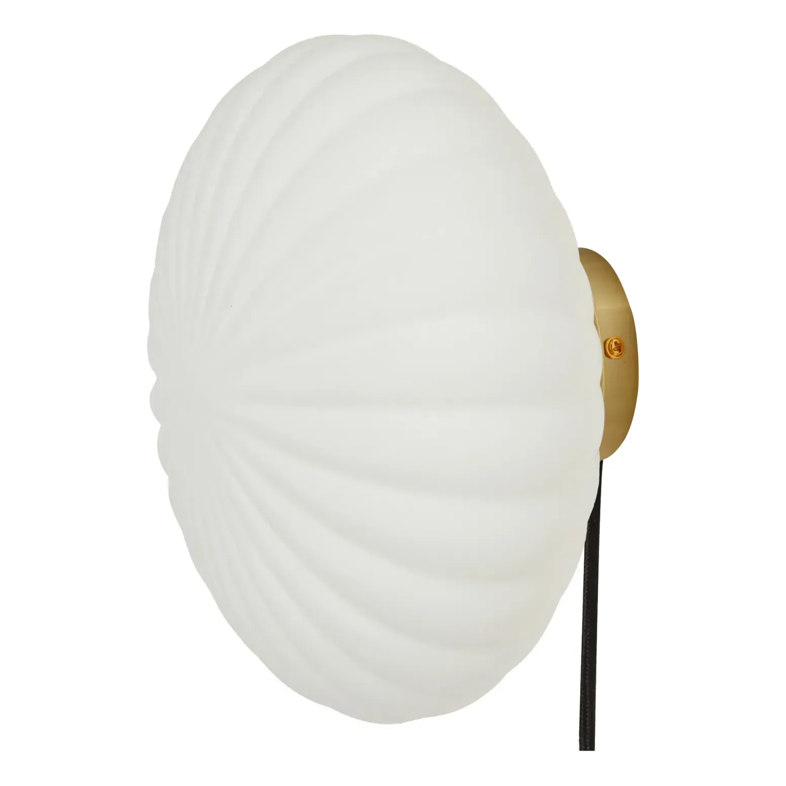 Opal Glass Wall Lamp - White, Metal product