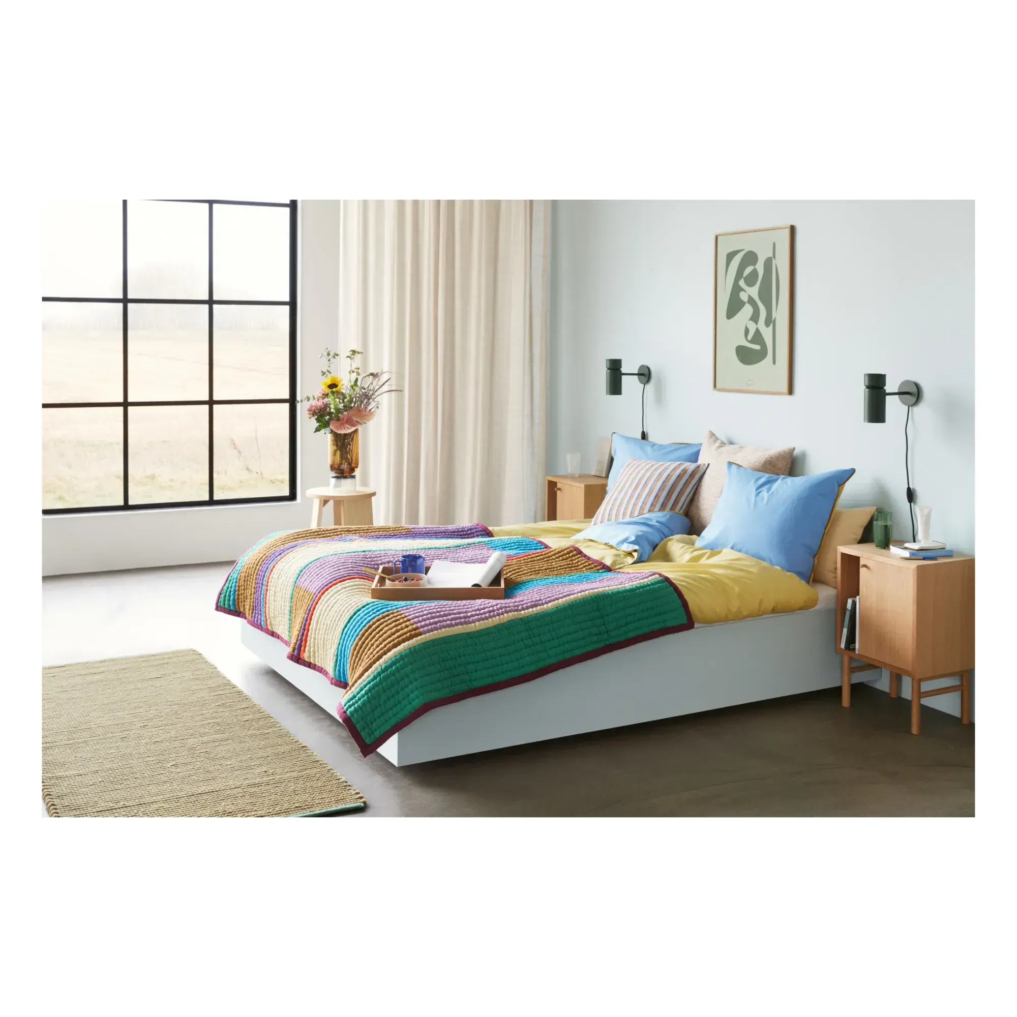 Organic Cotton Blanket - Multicoloured alternate view
