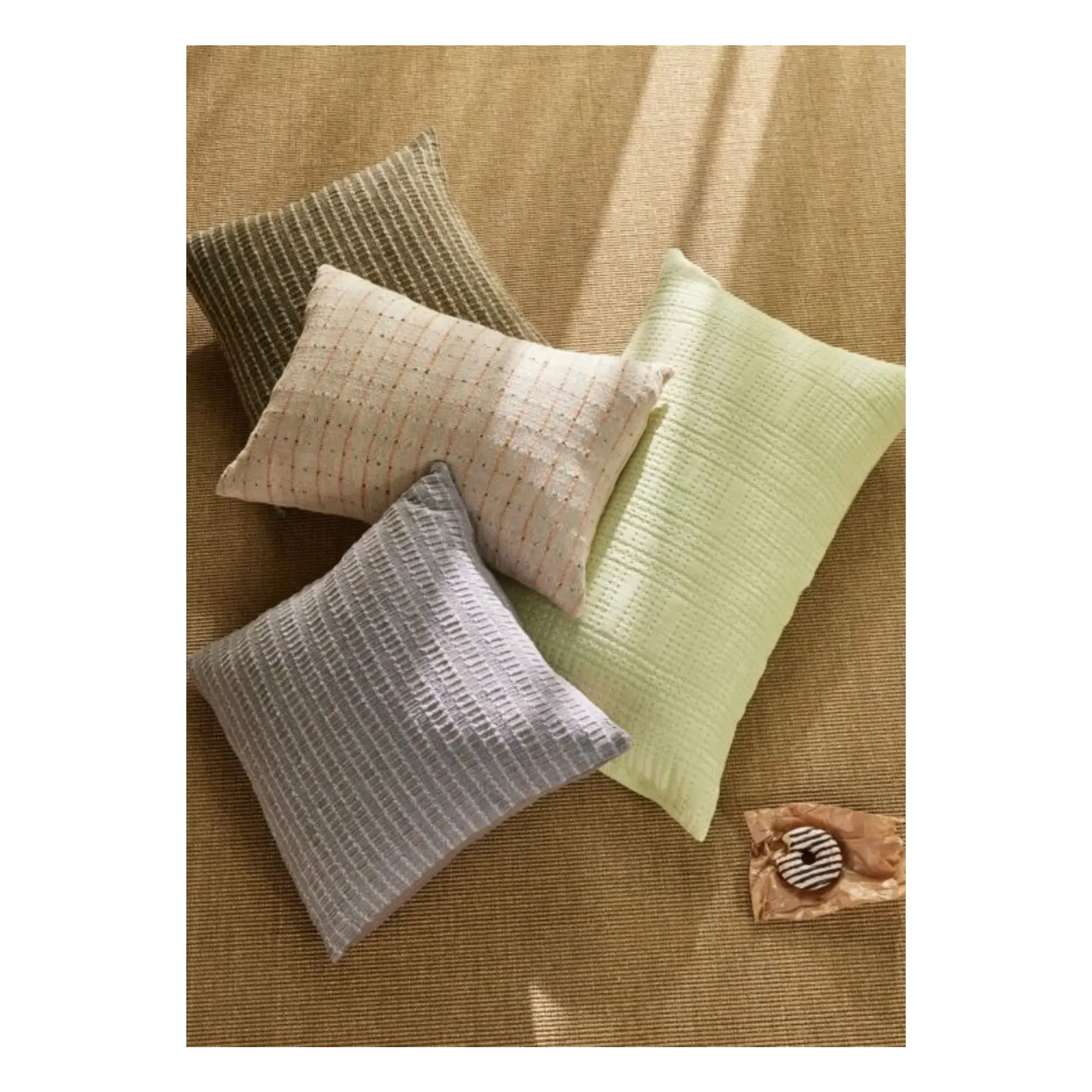 Ori Square Cushion - Marled Violet, Cotton-Linen alternate view