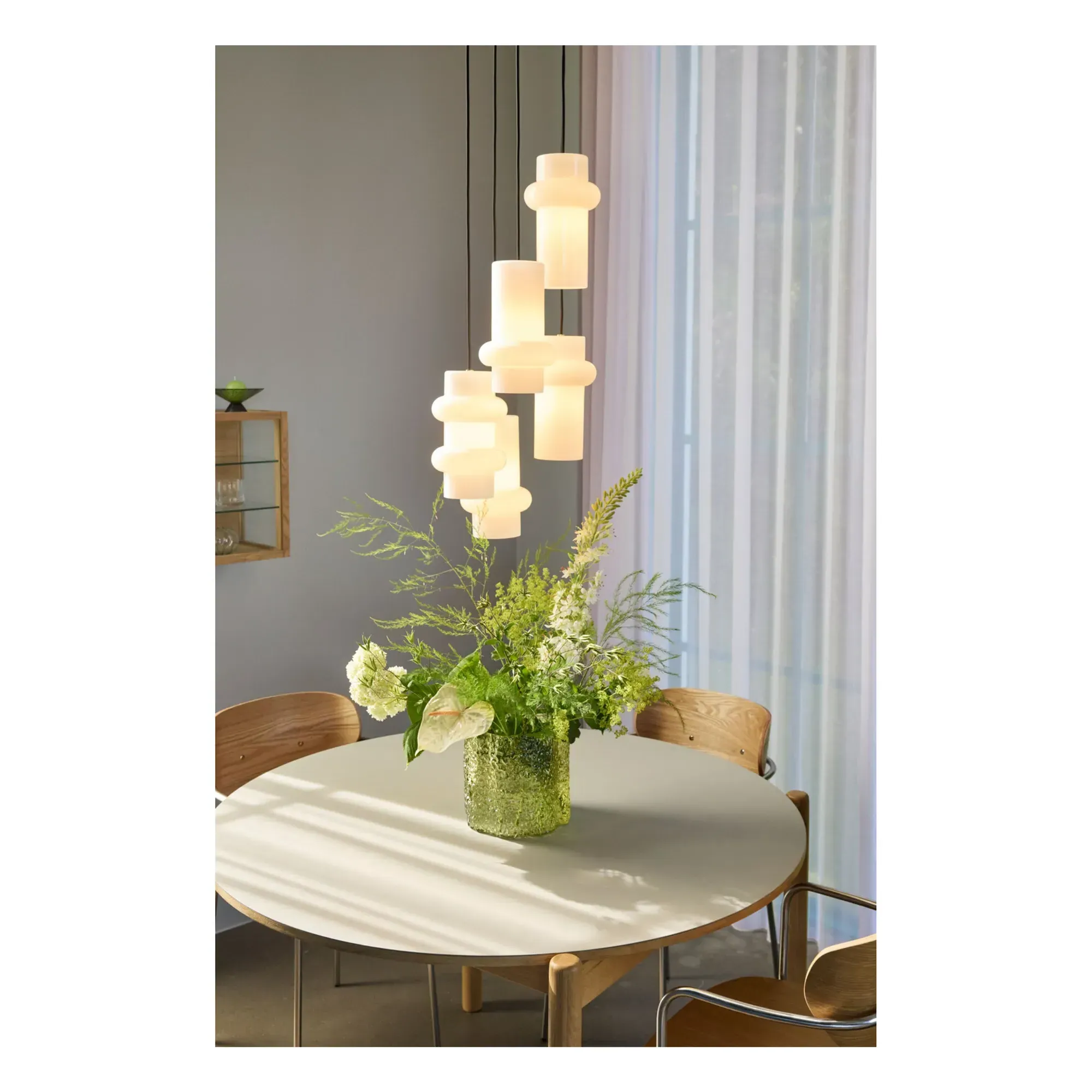 Pilule Double Pendant Light - White, Glass alternate view
