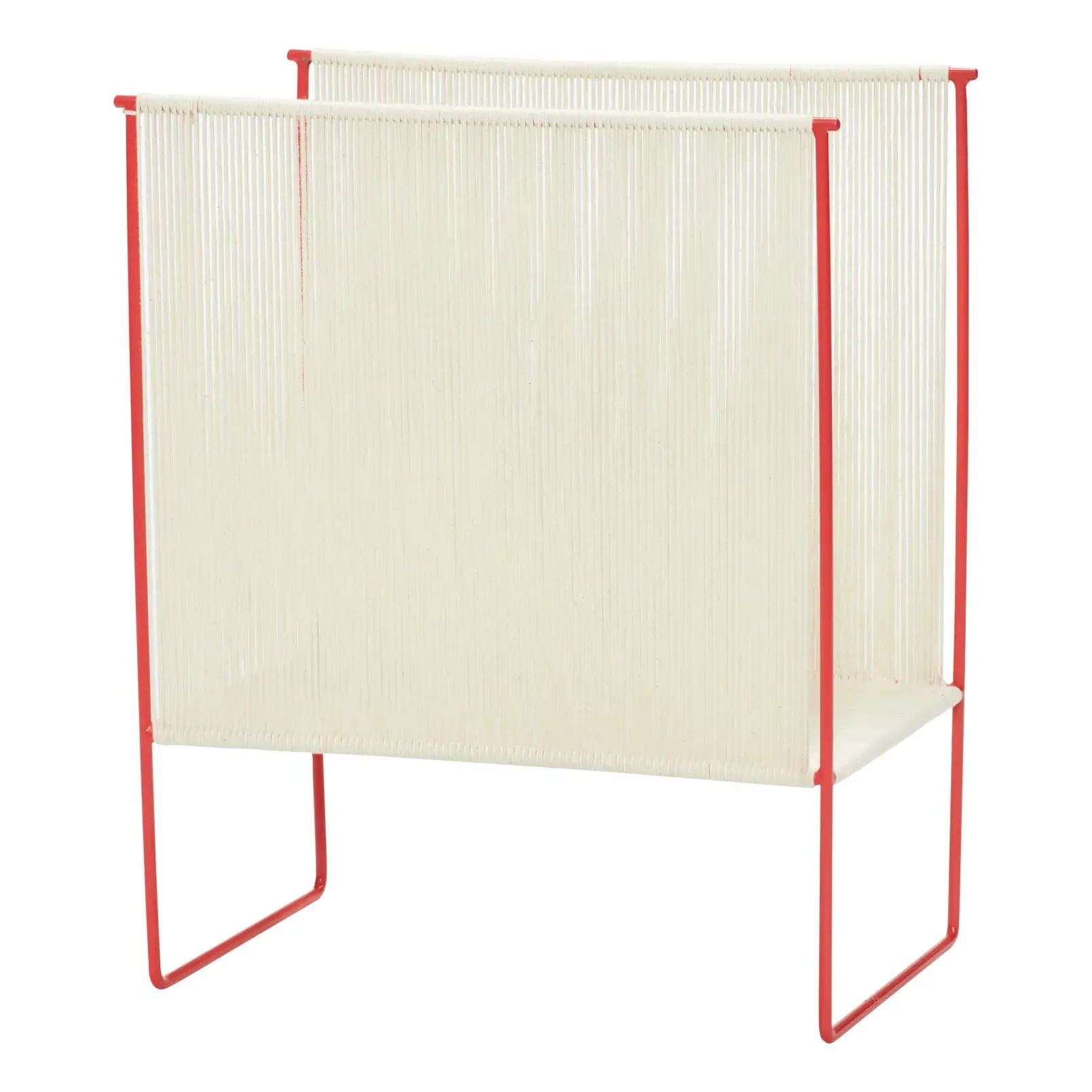 Rope and Metal Magazine Rack - Red product