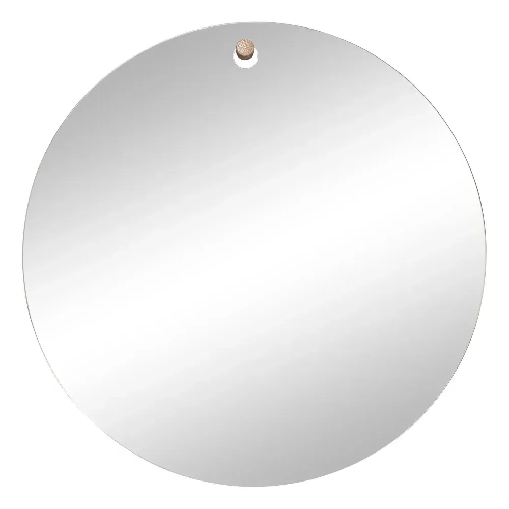 Round Mirror - Natural, Wood product