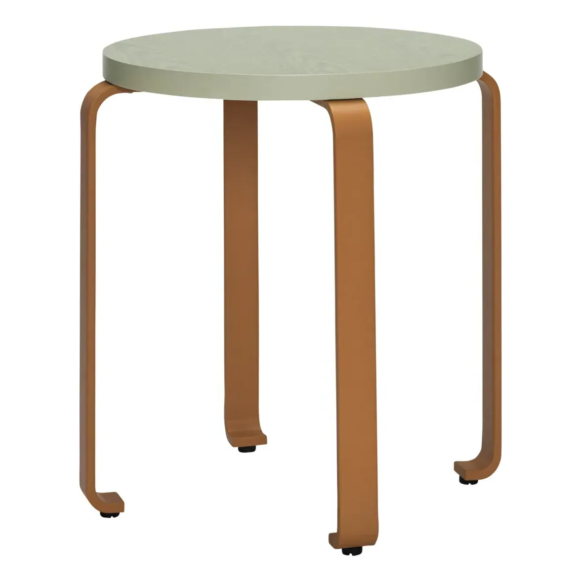 Smile Round Stool - Orange, Ash Wood product