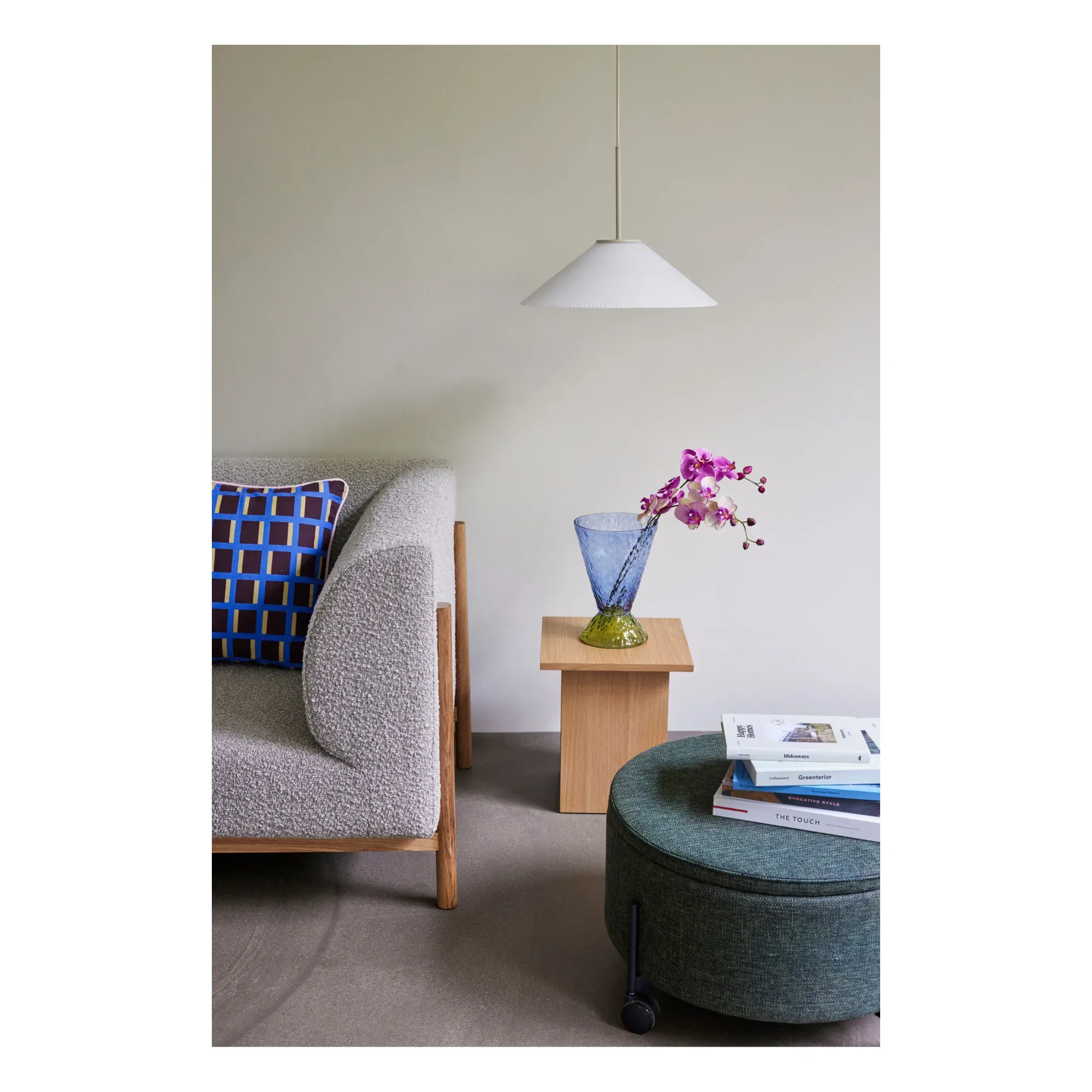 Solid Round Pendant Light - Sand, Glass alternate view