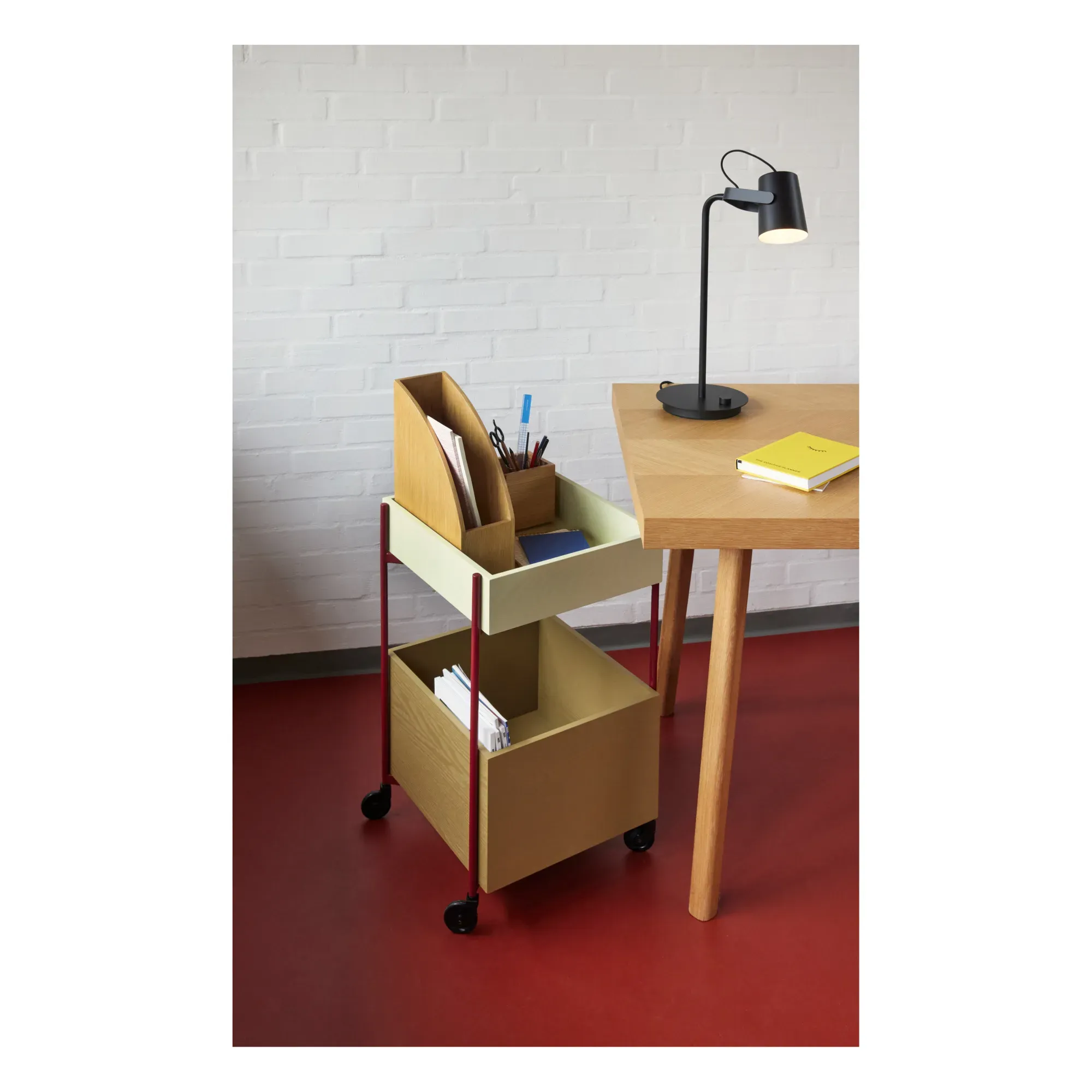 Storage Unit on Wheels - Ash Wood, MDF alternate view