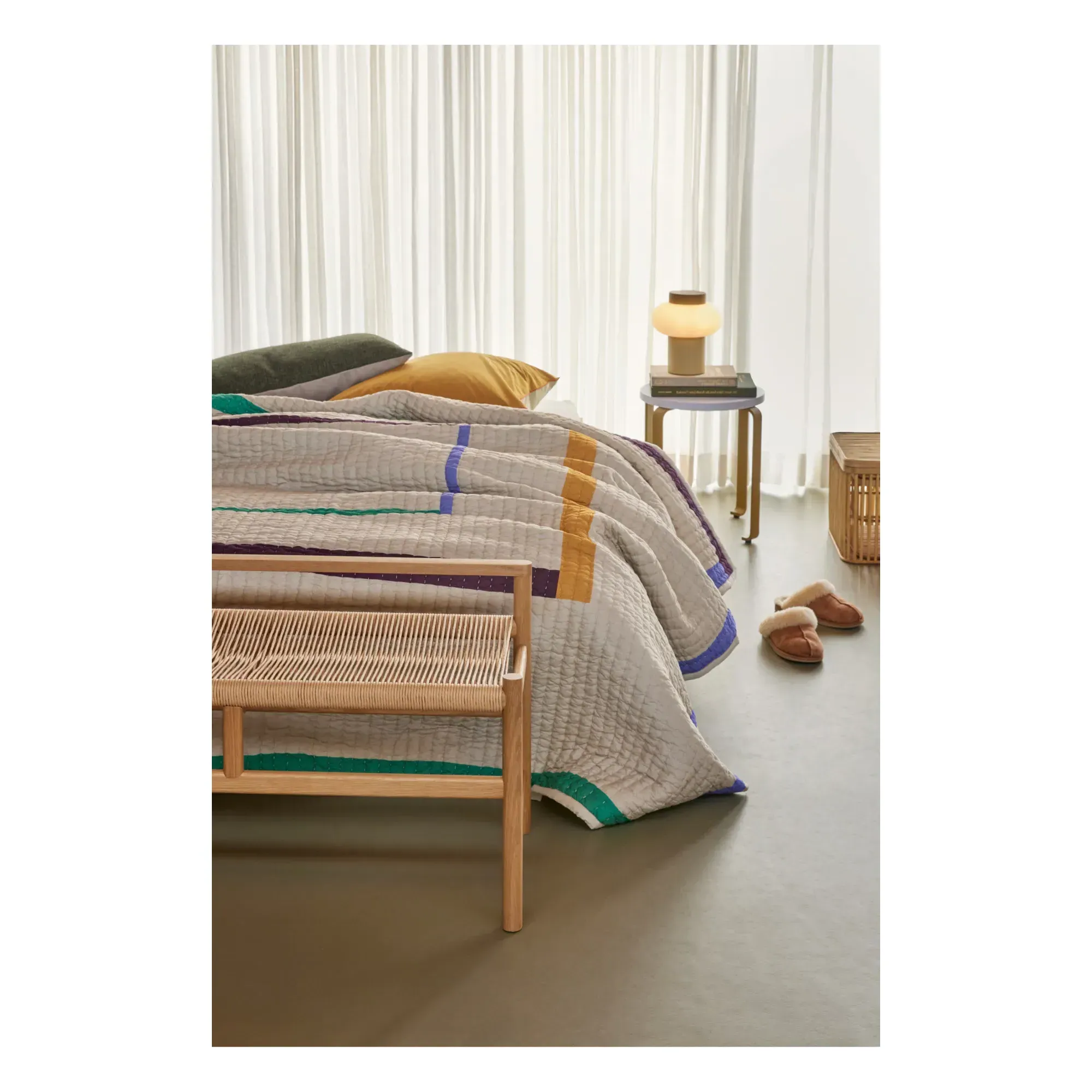 Twist Cotton Throw - Sand alternate view