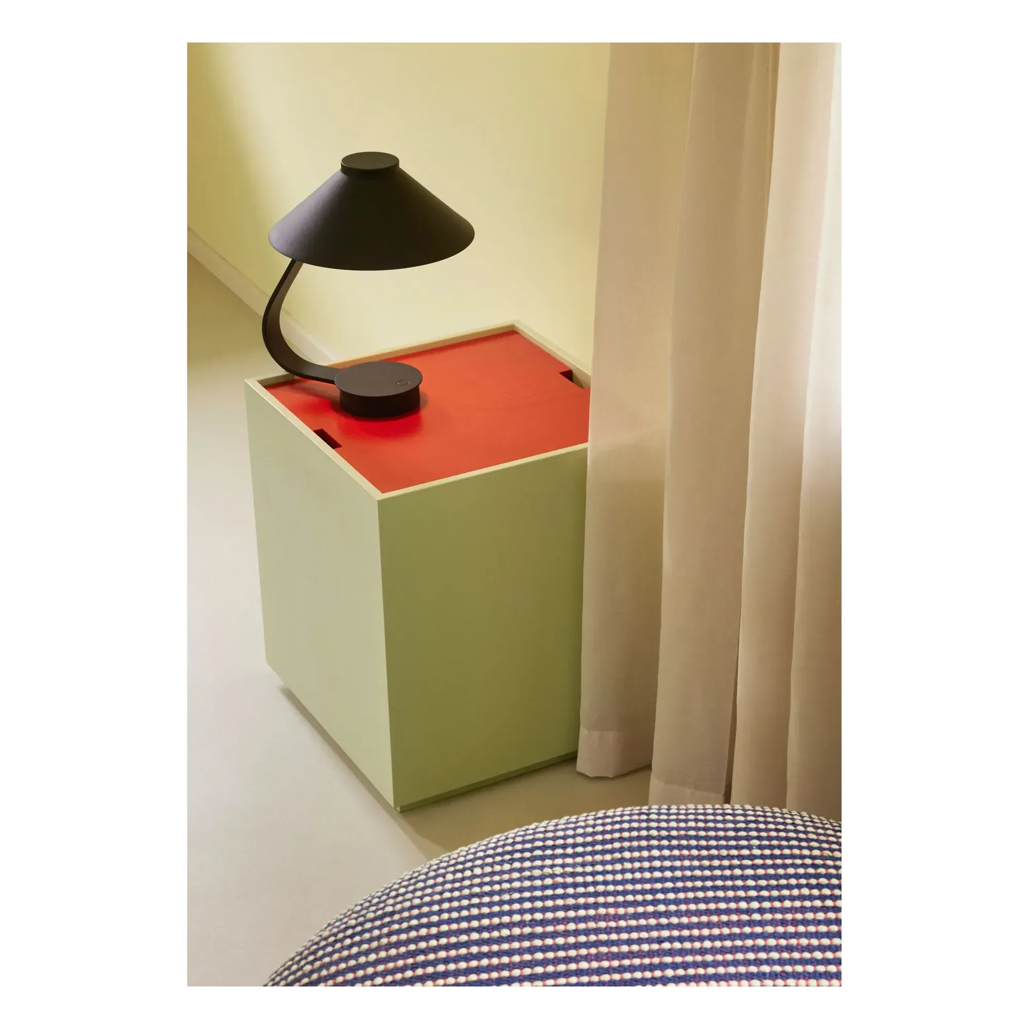 Vault Side Table - Red, Ash Wood alternate view
