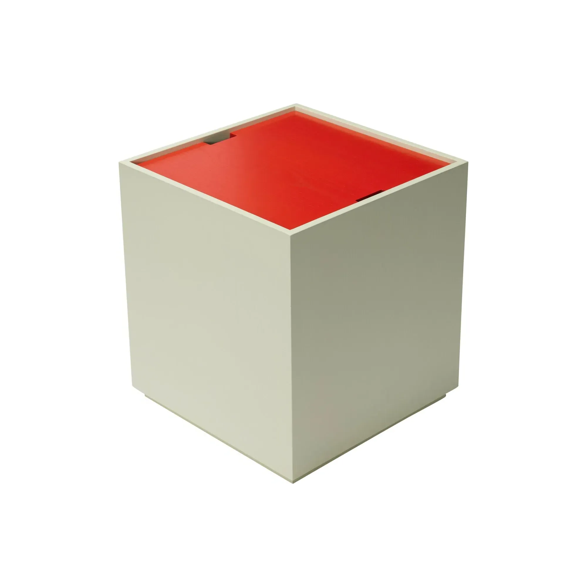 Vault Side Table - Red, Ash Wood product