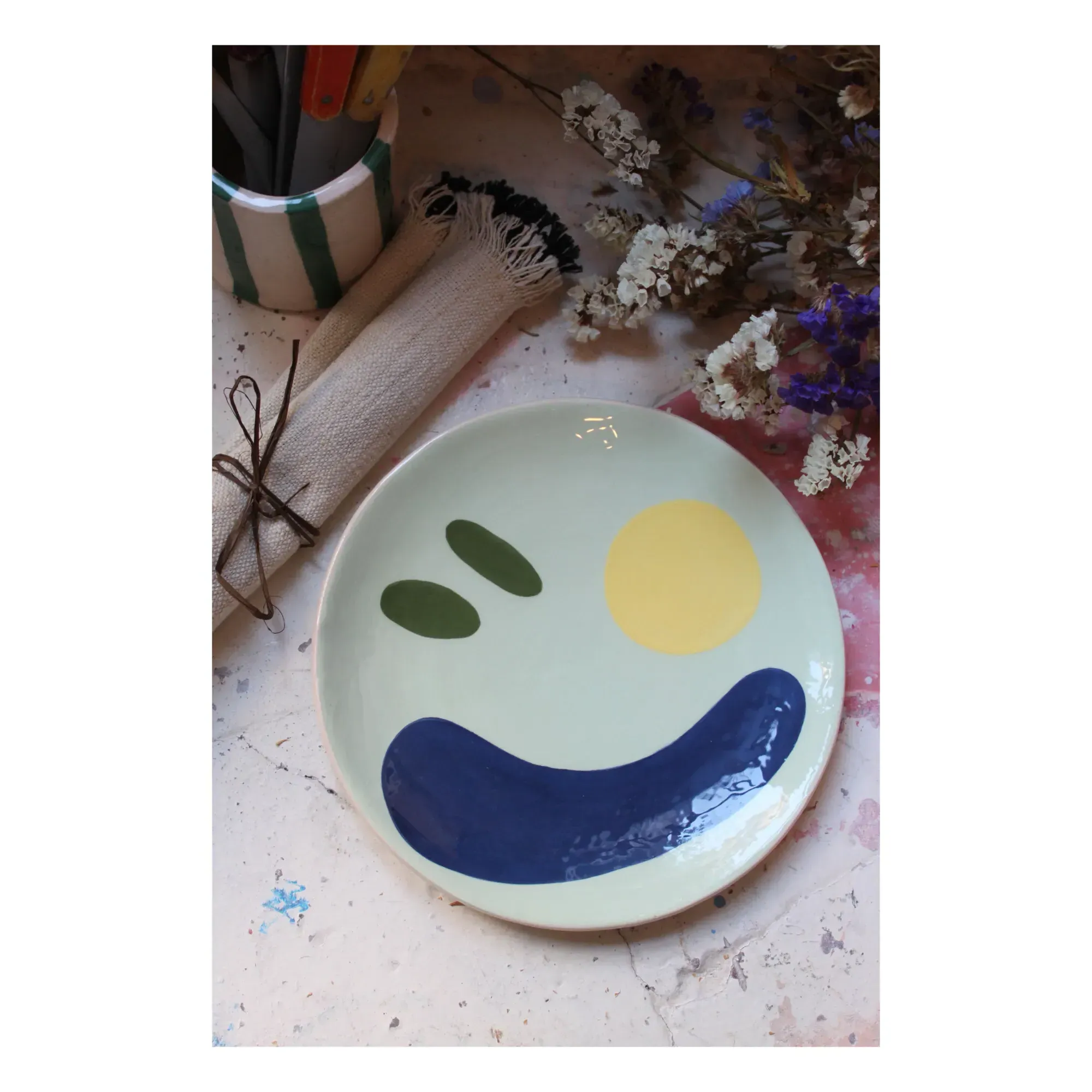 Daphné Ceramic Plate - Mint Green product
