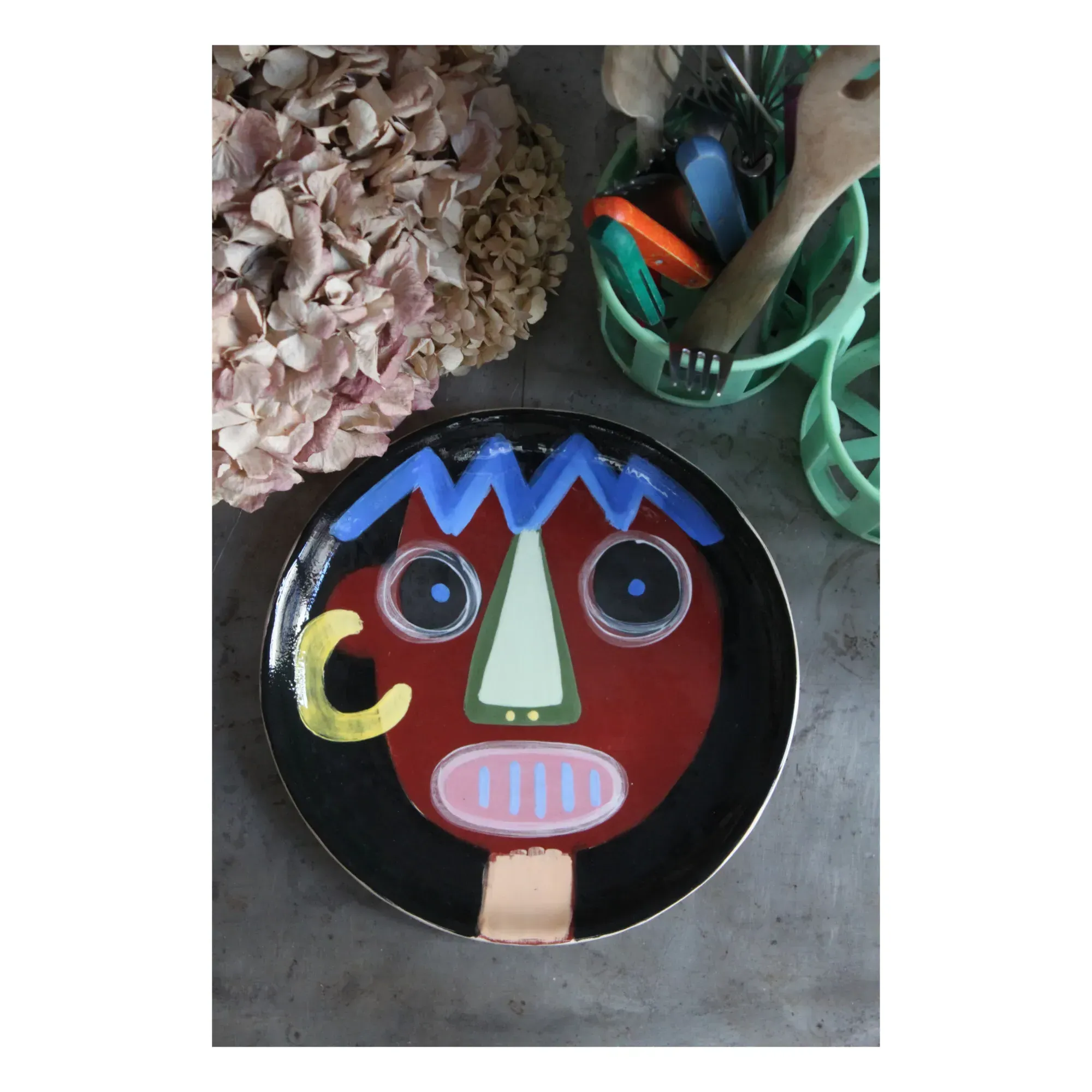 Jojo Round Ceramic Plate - Black product