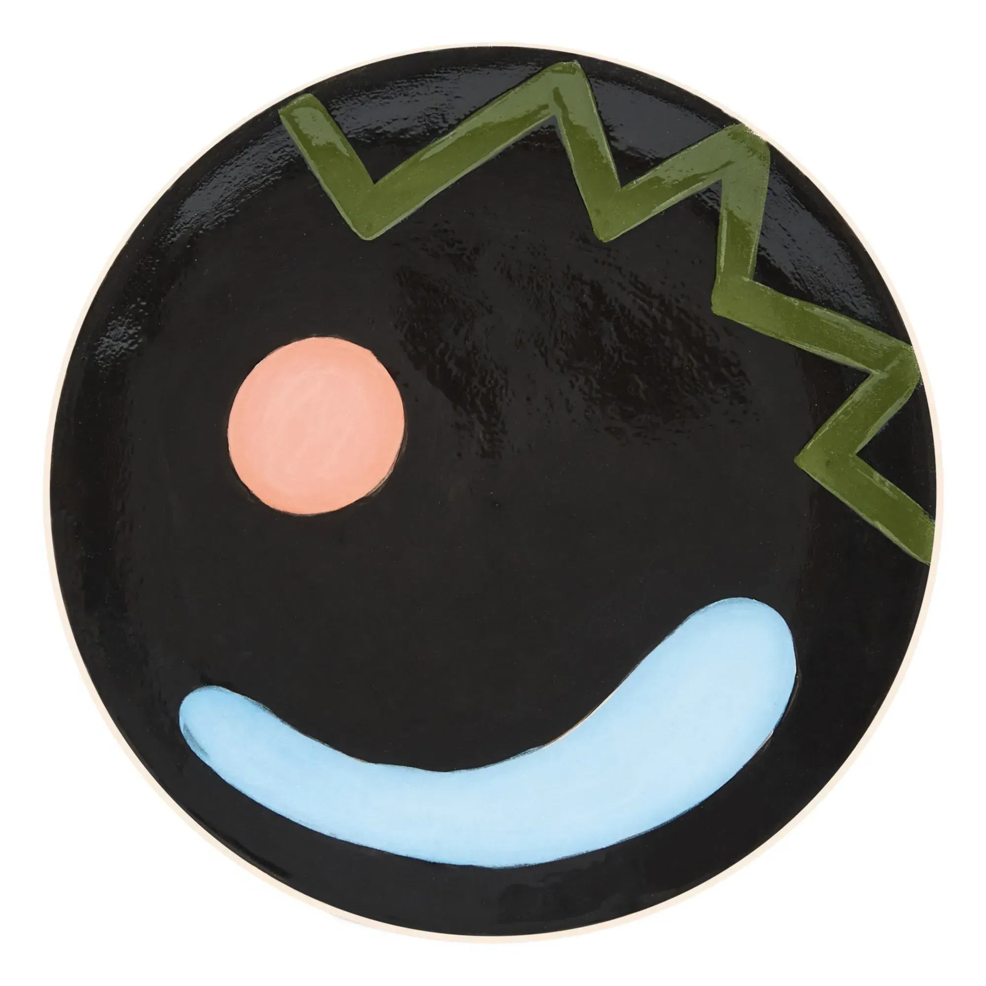 Milos Ceramic Plate - Black product