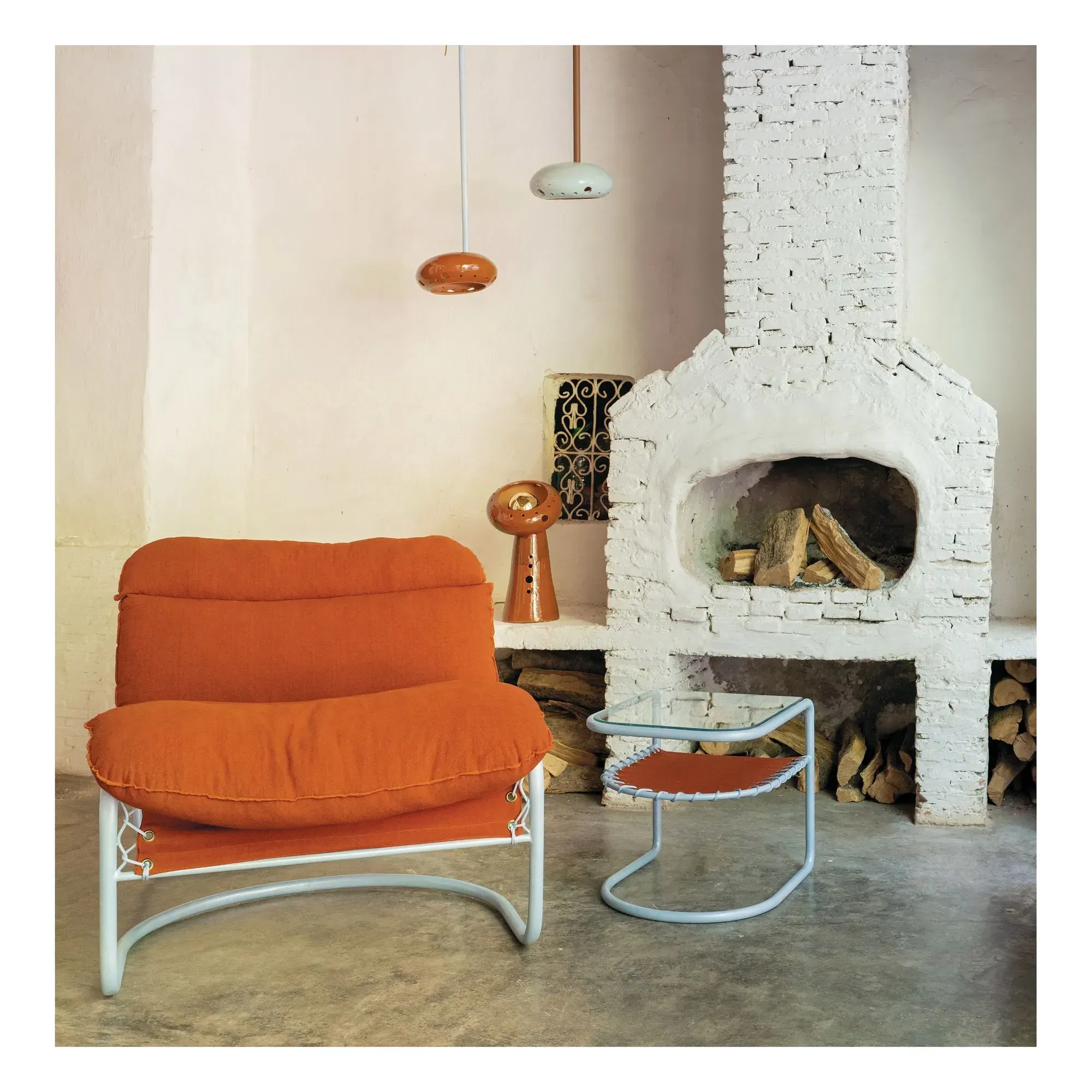Campo Armchair - Brick Red, Cotton alternate view