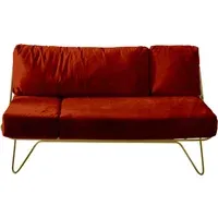 Croisette 2-Seater Sofa - Brick Red, Velvet alternate view
