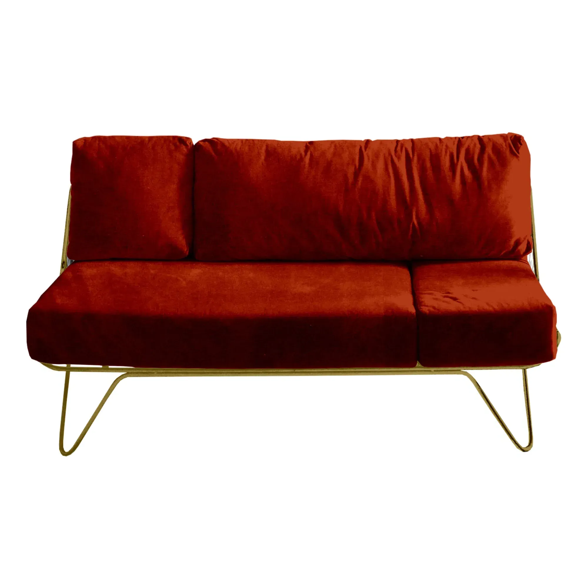 Croisette 2-Seater Sofa - Brick Red, Velvet product