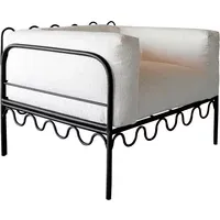 Dolores Lounge Chair - Ecru, Bouclette alternate view